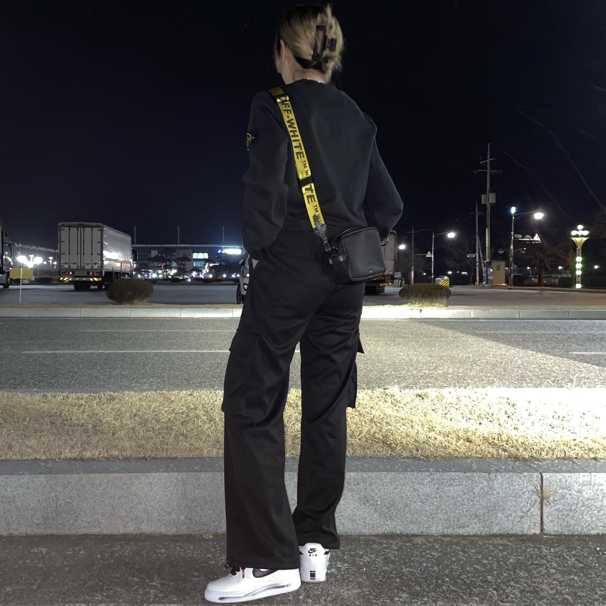Nike x Peaceminusone Air Force 1 Low Para-Noise 2.0 착용 스타일
