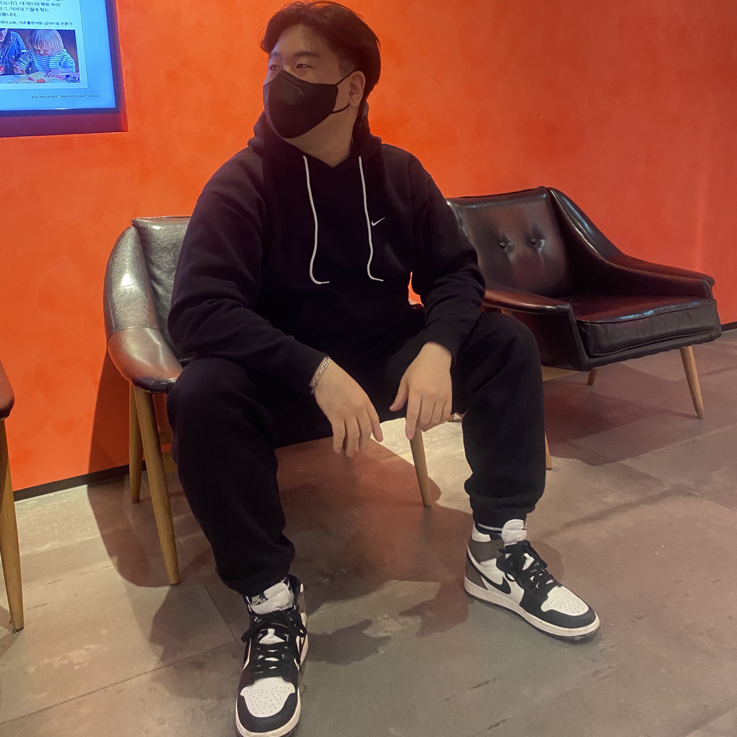 Nike NRG Solo Swoosh Fleece Hoodie Black White - Asia, Nike NRG Solo Swoosh Fleece Pants Black White - Asia 착용 스타일