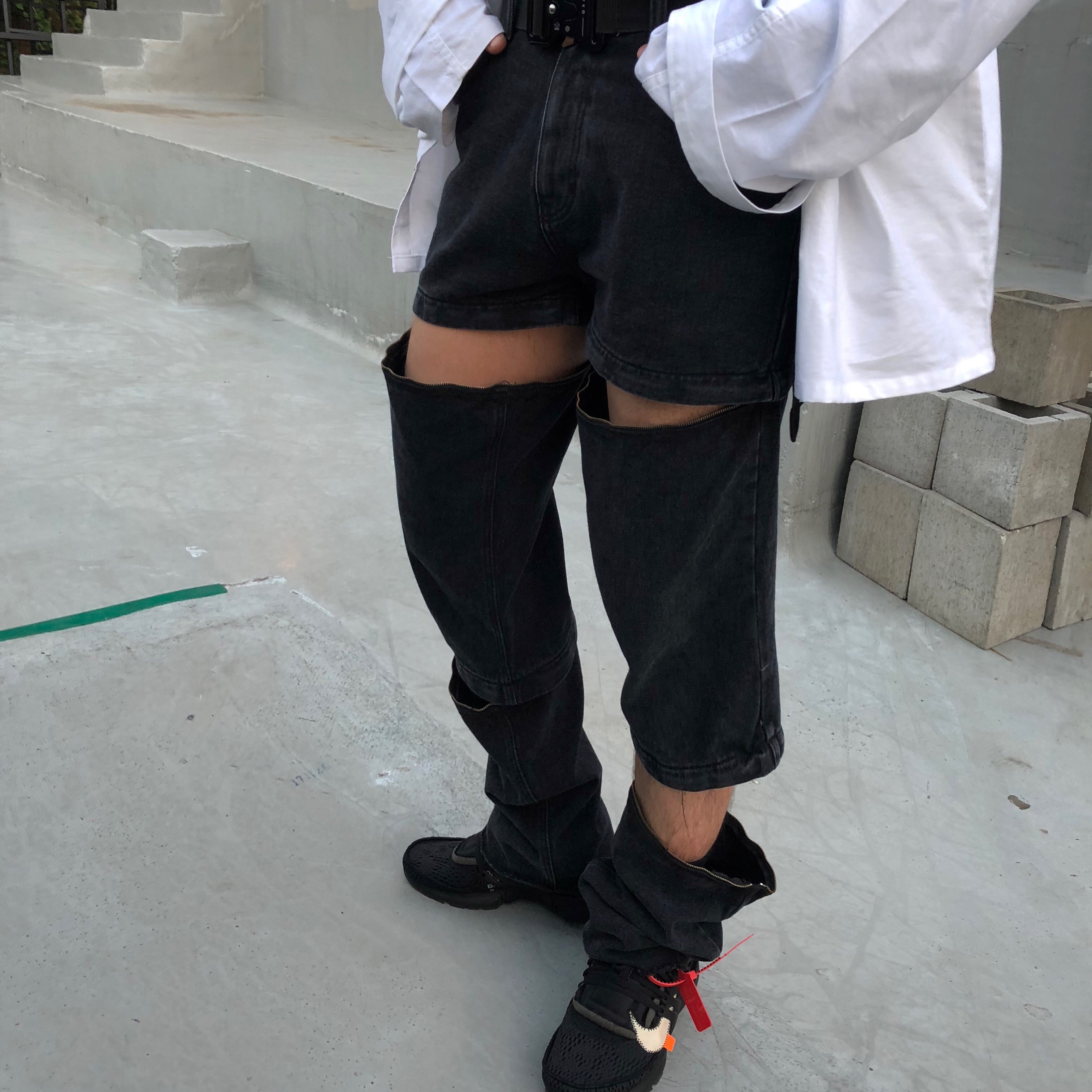 Nike x Off-White Air Presto Black 착용 스타일 - 4