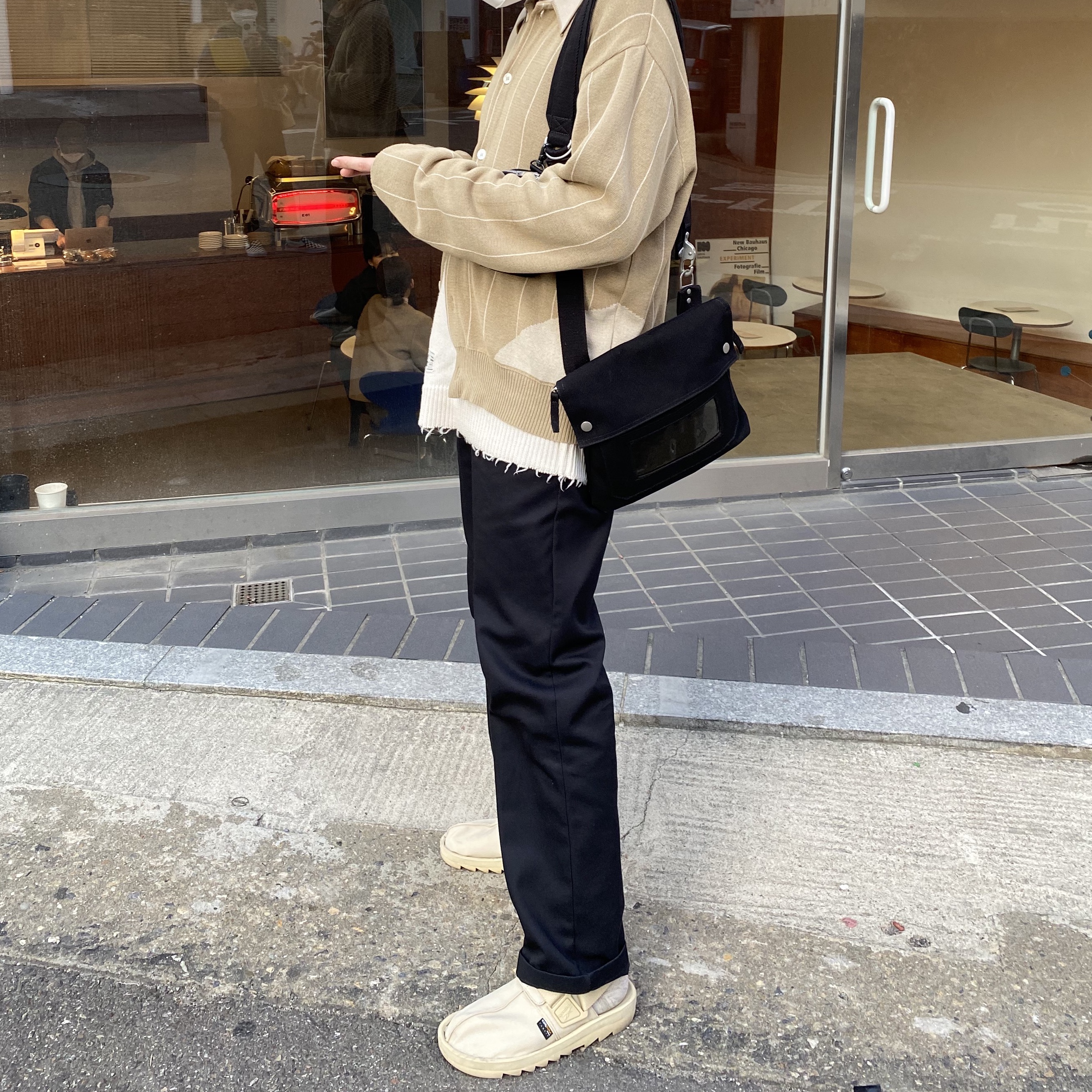 Reebok Beatnik Utility Beige 착용 스타일