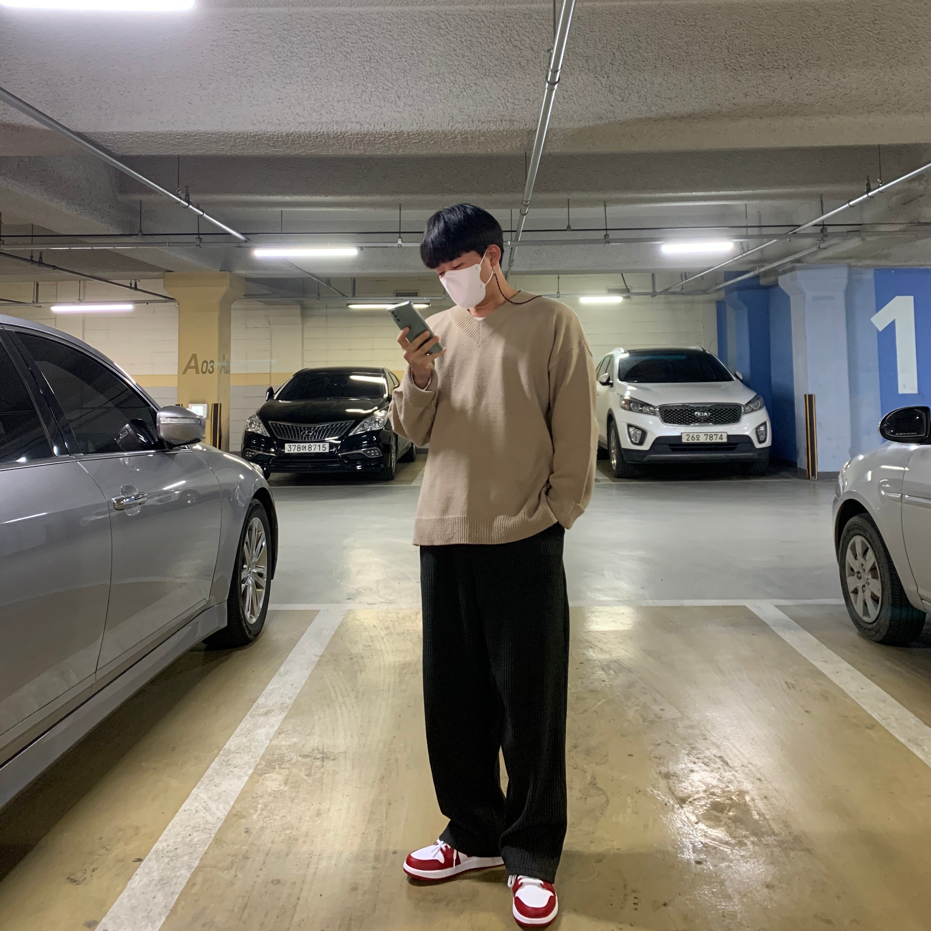 Jordan 1 Low Gym Red White 착용 스타일