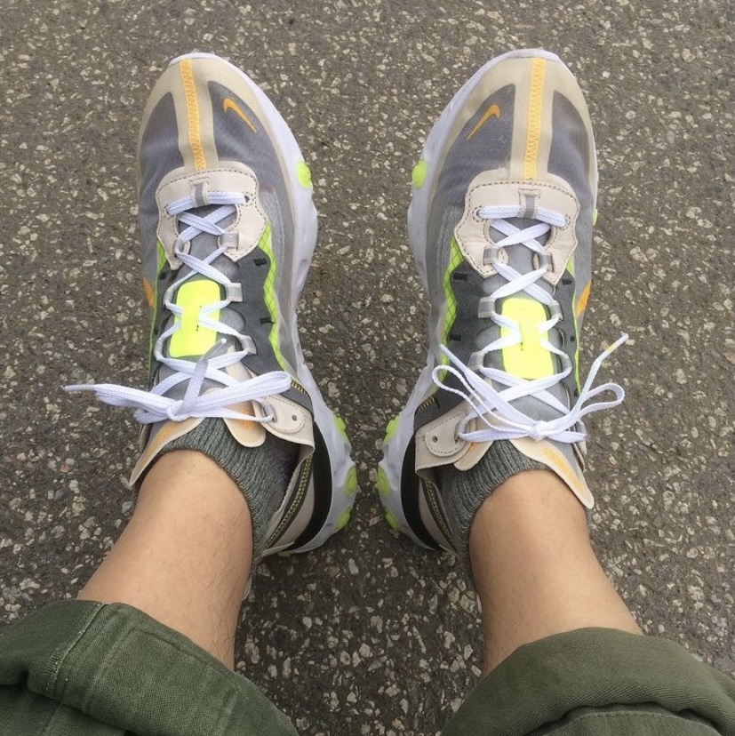 Nike React Element 87 Light Orewood Brown 착용 스타일 - 2
