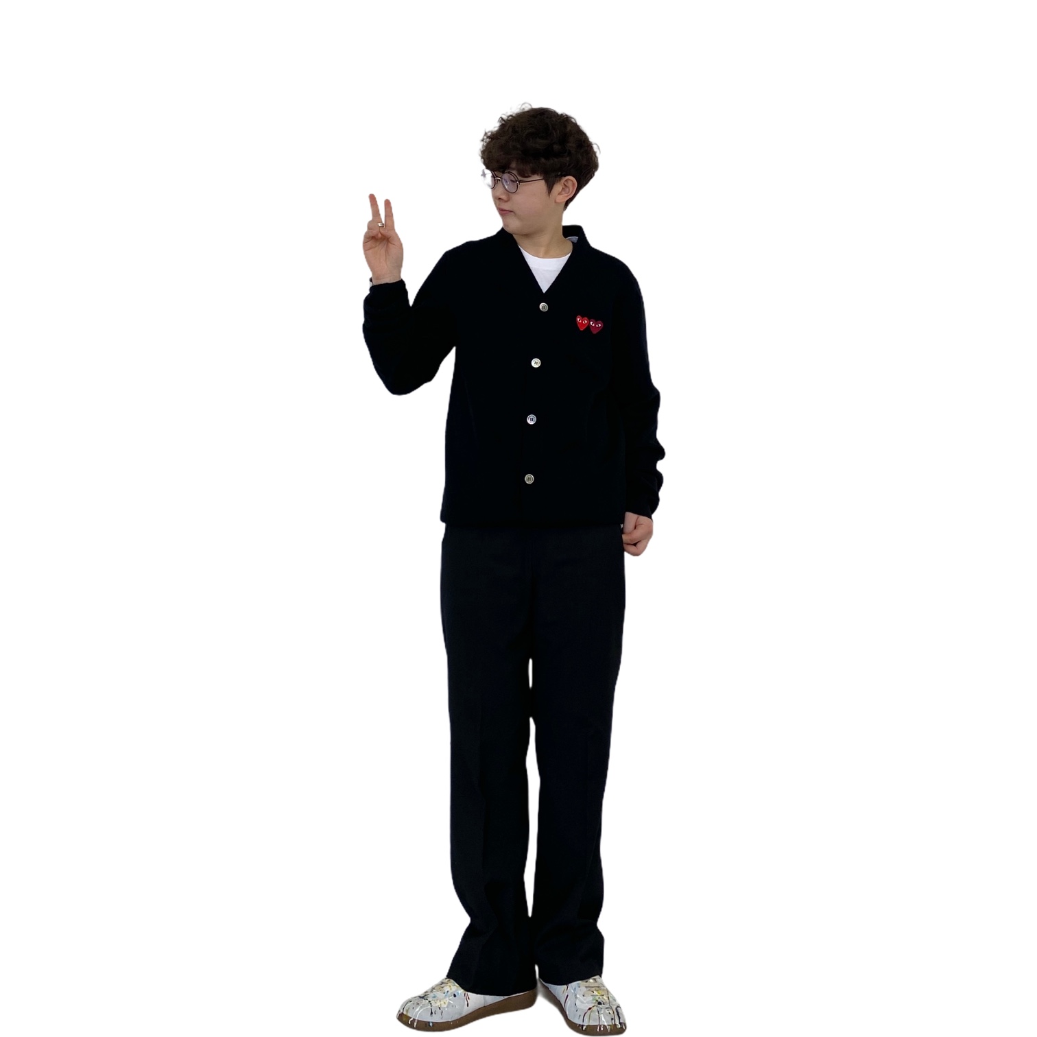 Maison Margiela Replica Paint Drop Sneakers 착용 스타일 - 1
