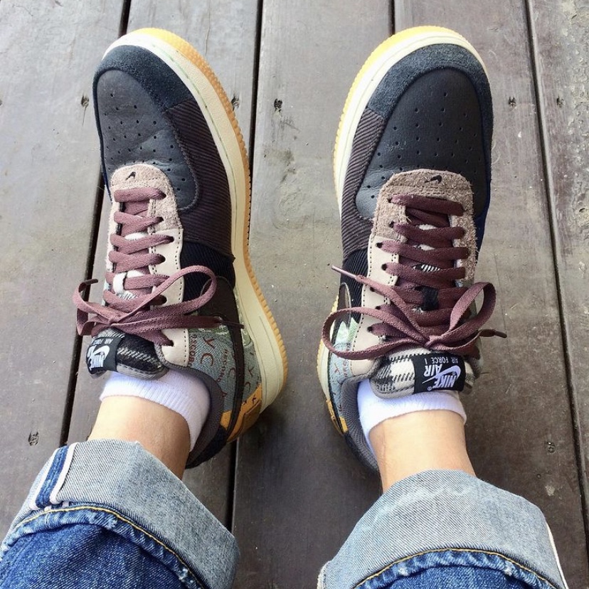 Nike x Travis Scott Air Force 1 Low Cactus Jack 착용 스타일