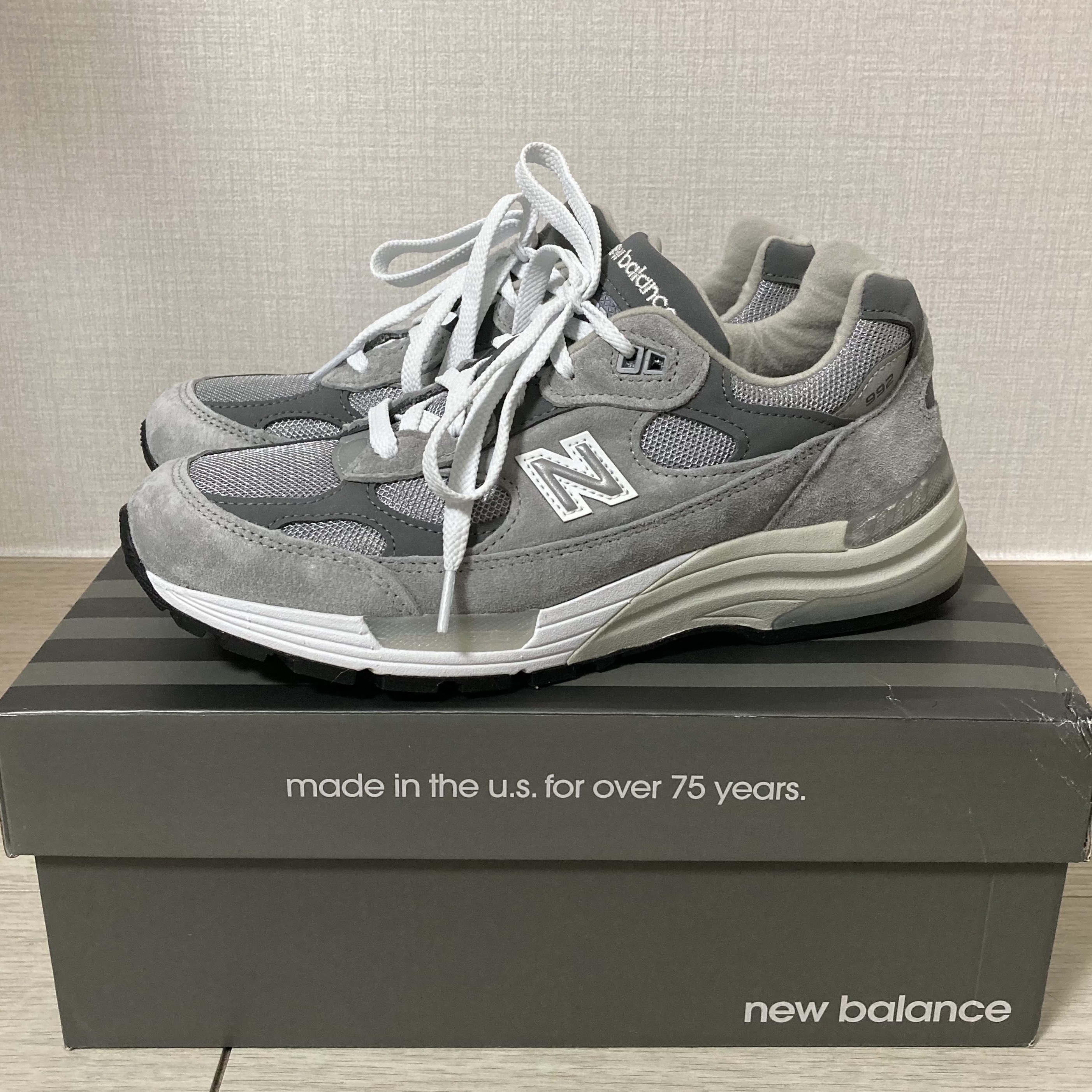New Balance 992 Made in USA Grey - D Standard 착용 스타일