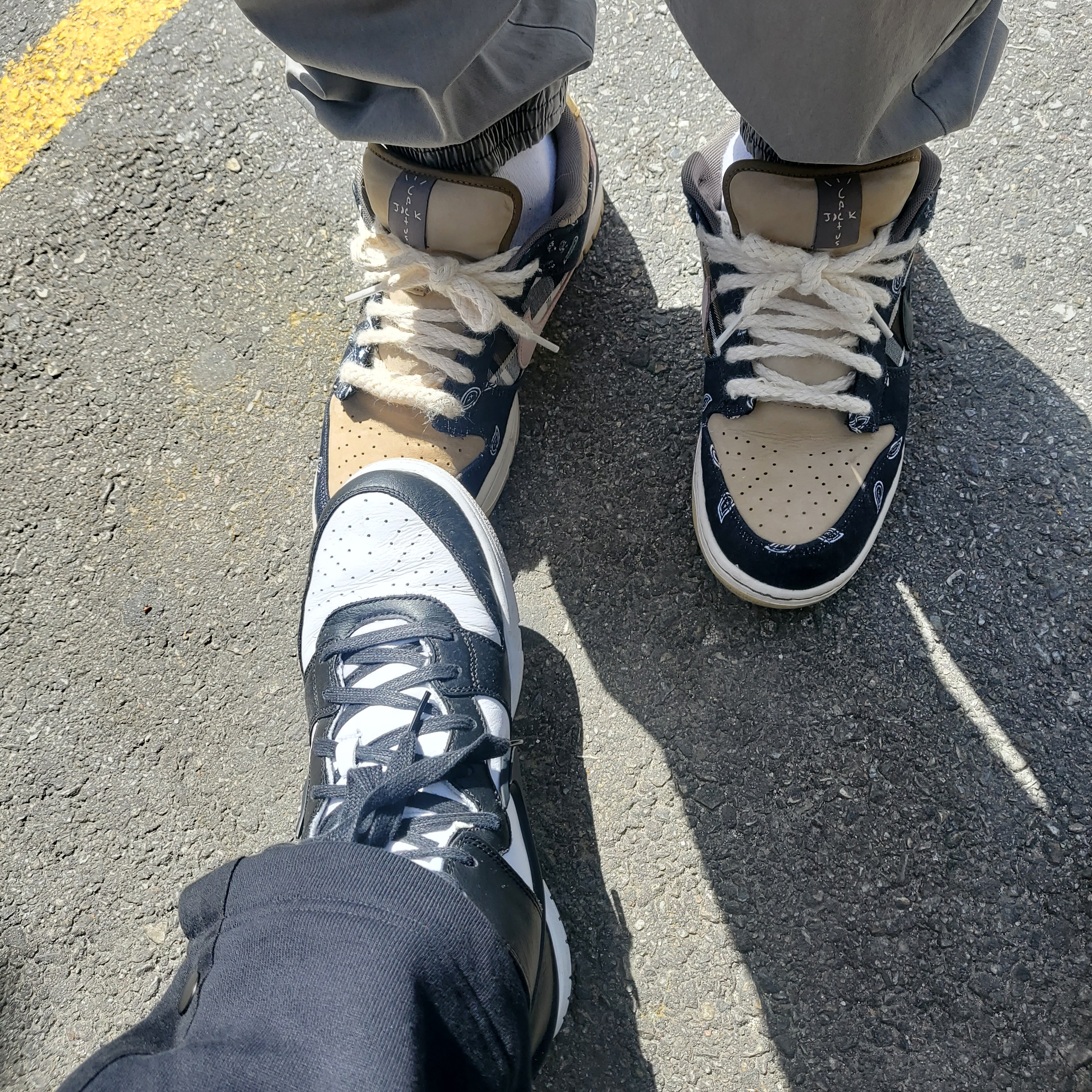 Nike x Travis Scott SB Dunk Low, Nike x Ambush Dunk High Black 착용 스타일 - 2