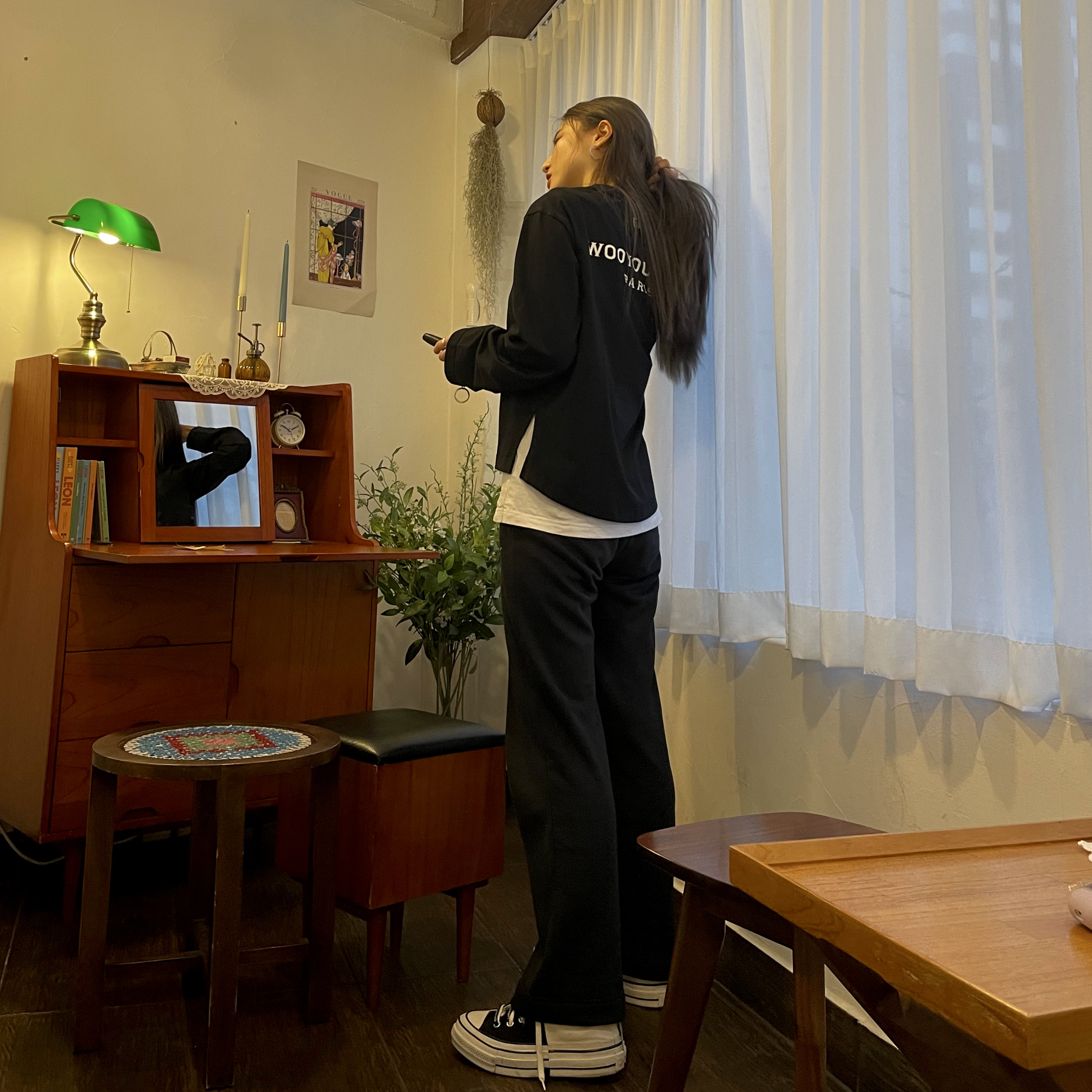 Converse x Feng Chen Wang Chuck 70 2-in-1 Natural Ivory Black 착용 스타일 - 1