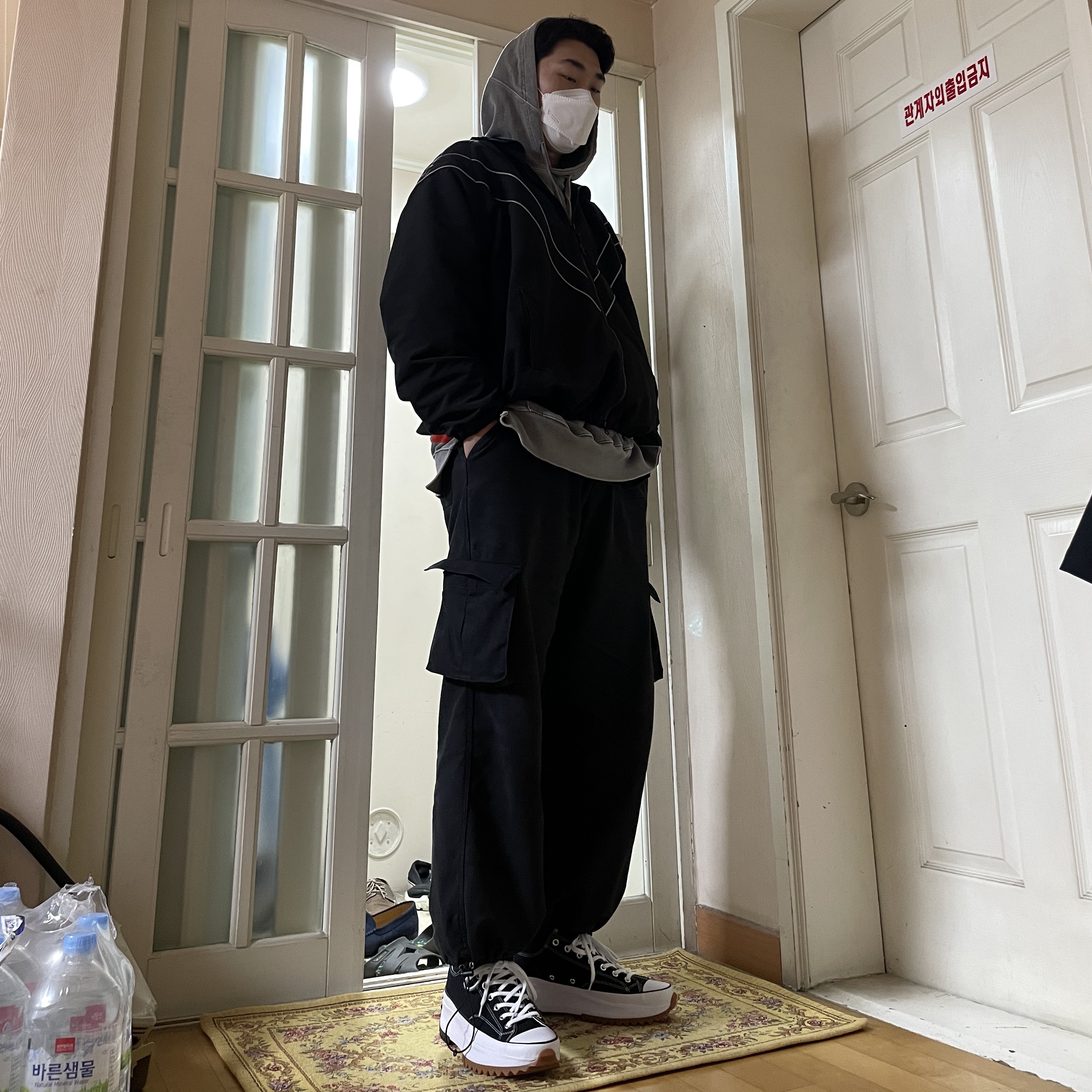 Converse Run Star Hike Low Black 착용 스타일