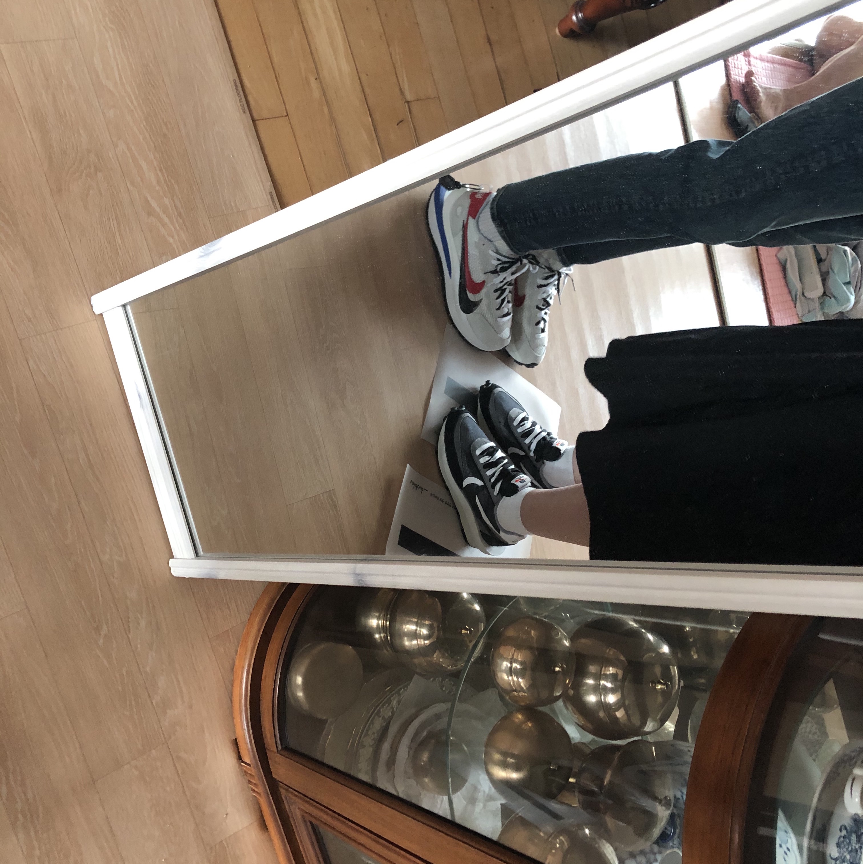 Nike x Sacai VaporWaffle Royal Fuchsia, Nike x Sacai LDWaffle Black 착용 스타일