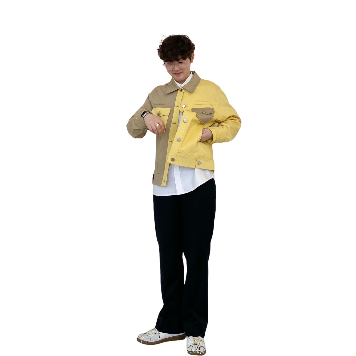 Maison Margiela Replica Paint Drop Sneakers 착용 스타일 - 2
