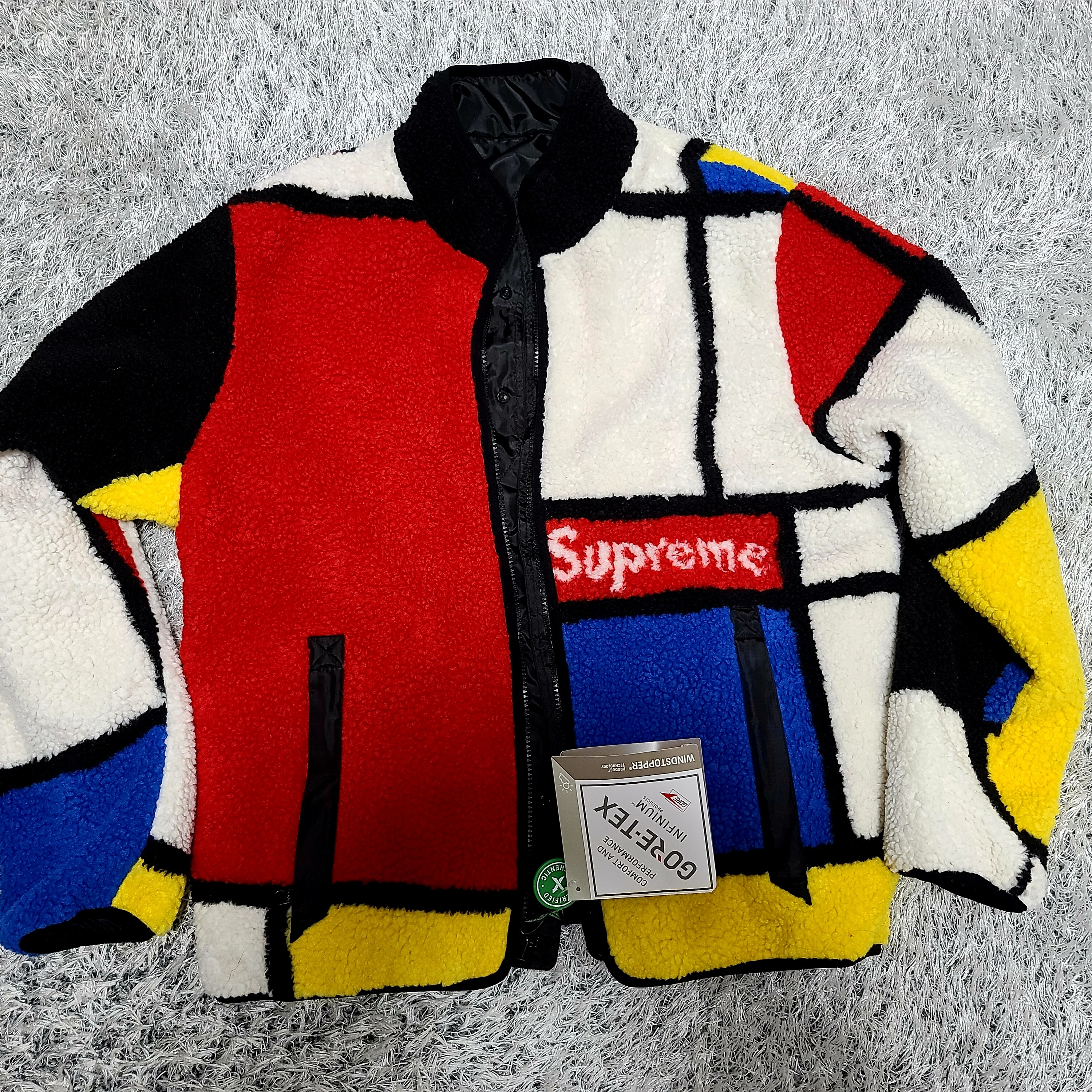 Supreme Reversible Colorblocked Fleece Jacket Red - 20FW 착용 스타일