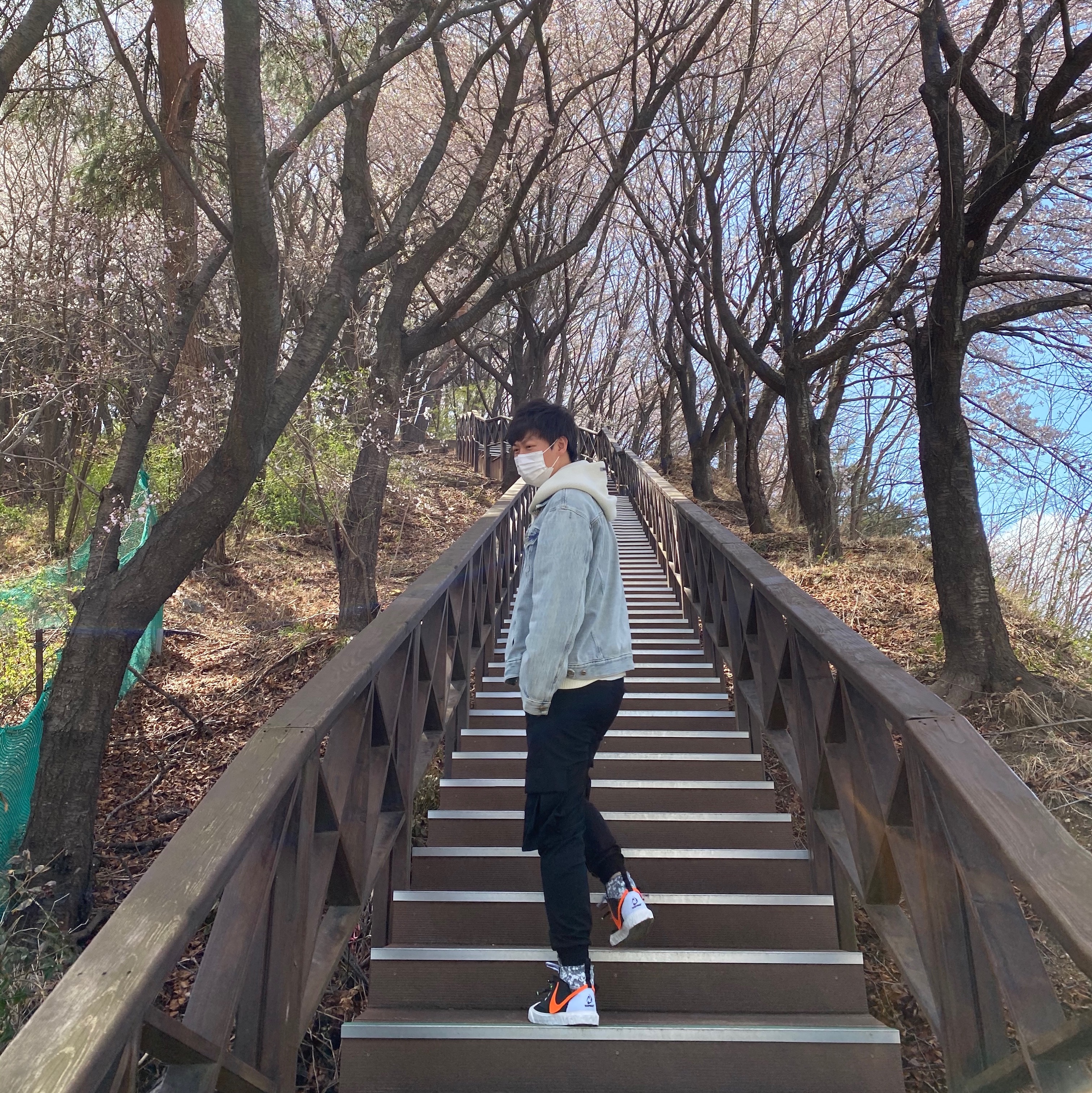 Nike x Readymade Blazer Mid Black, Essentials Denim Trucker Jacket Light Indigo - 20FW 착용 스타일 - 2