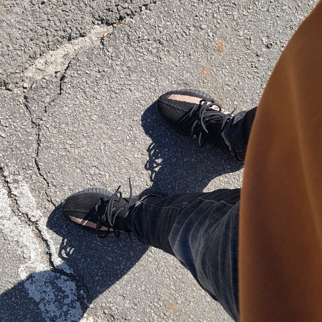 Nike React Element 87 Desert Sand, (W) Nike Air VaporMax Flyknit Pure Platinum 착용 스타일 - 5