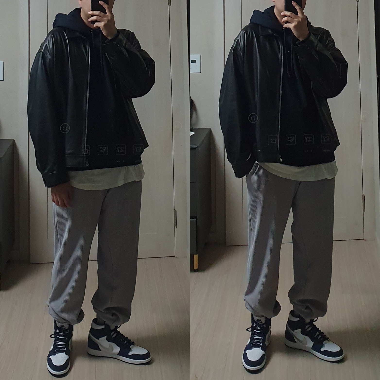 Jordan 1 Retro High OG CO.JP Midnight Navy, (GS) Jordan 1 Retro High OG CO.JP Midnight Navy 착용 스타일 - 3