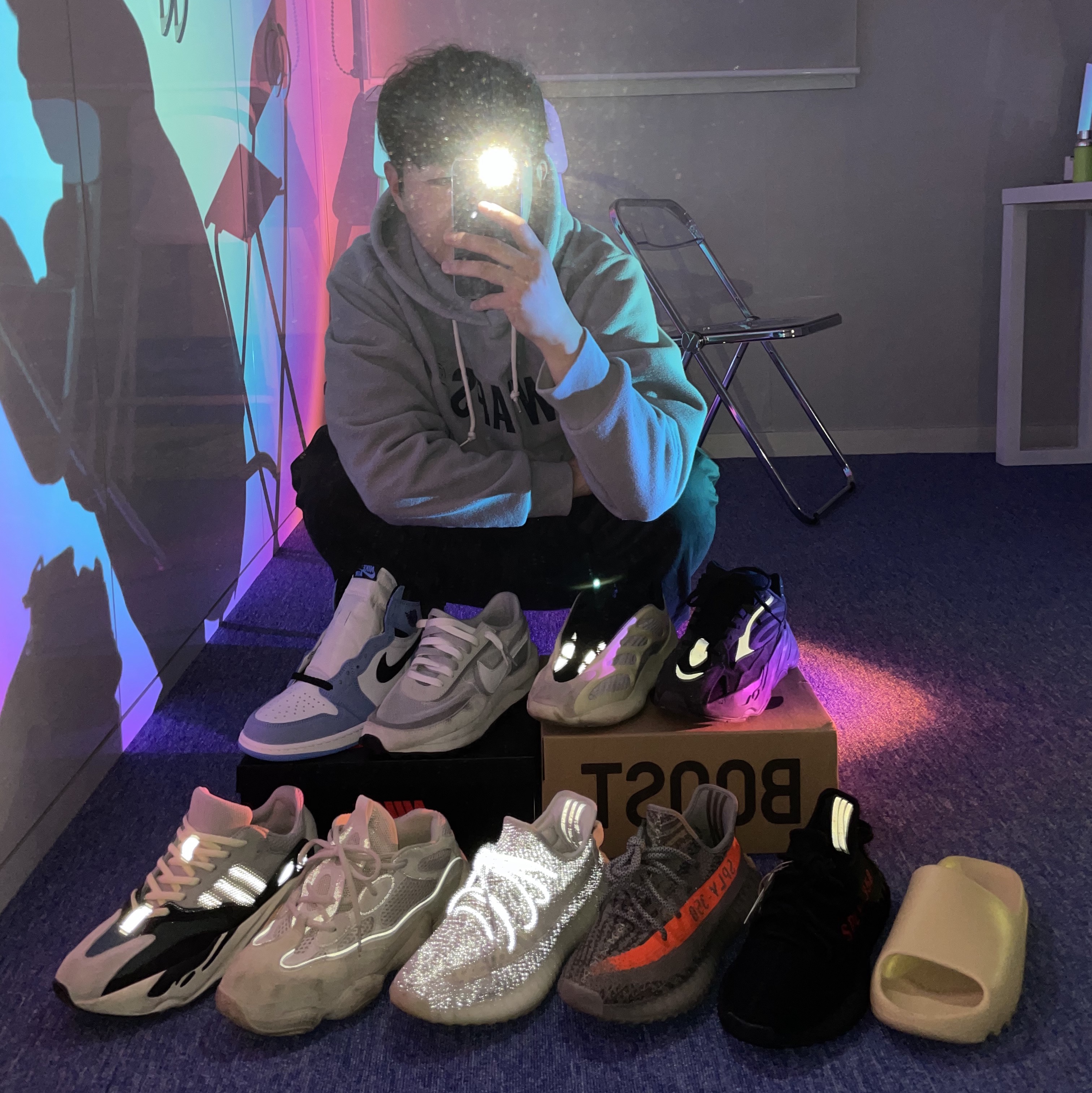 Adidas Yeezy Boost 350 V2 Black Red 2020, Adidas Yeezy Boost 350 V2 Static - Reflective 착용 스타일 - 2