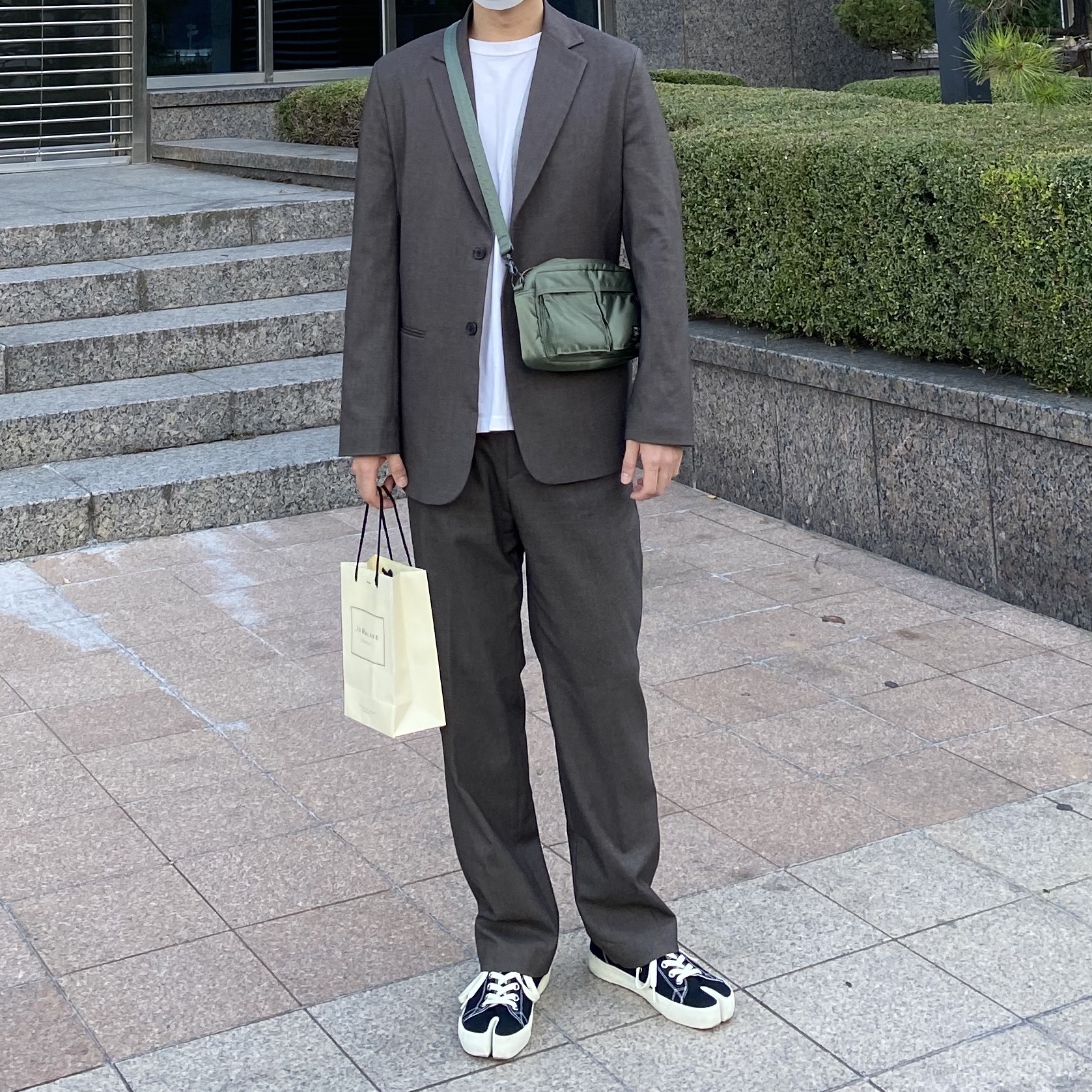 Maison Margiela Tabi Low Black 착용 스타일