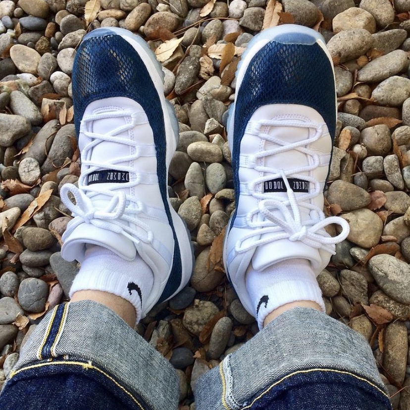 Jordan 11 Retro Low Navy Snakeskin 2019 착용 스타일