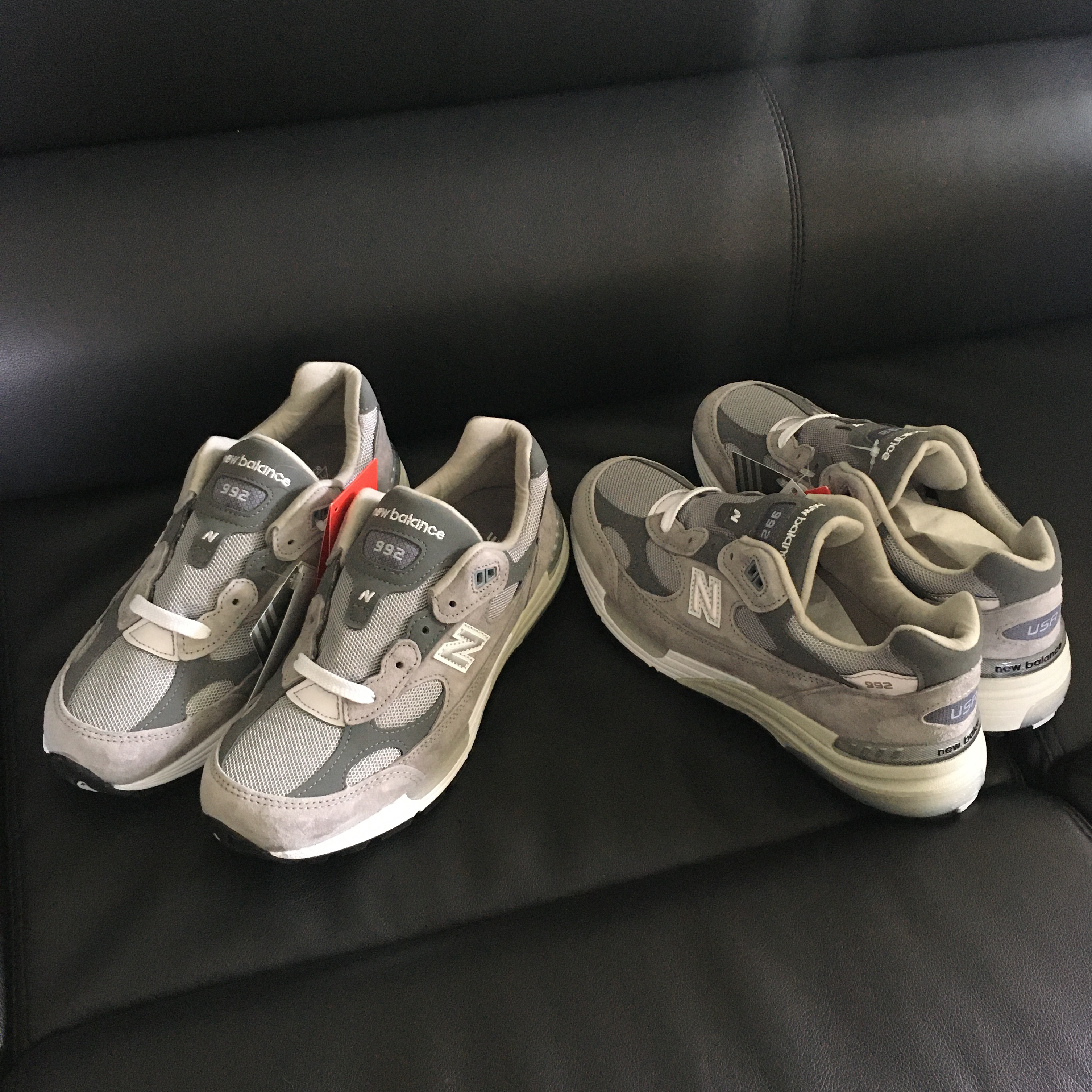 New Balance 992 Made in USA Grey - D Standard 착용 스타일