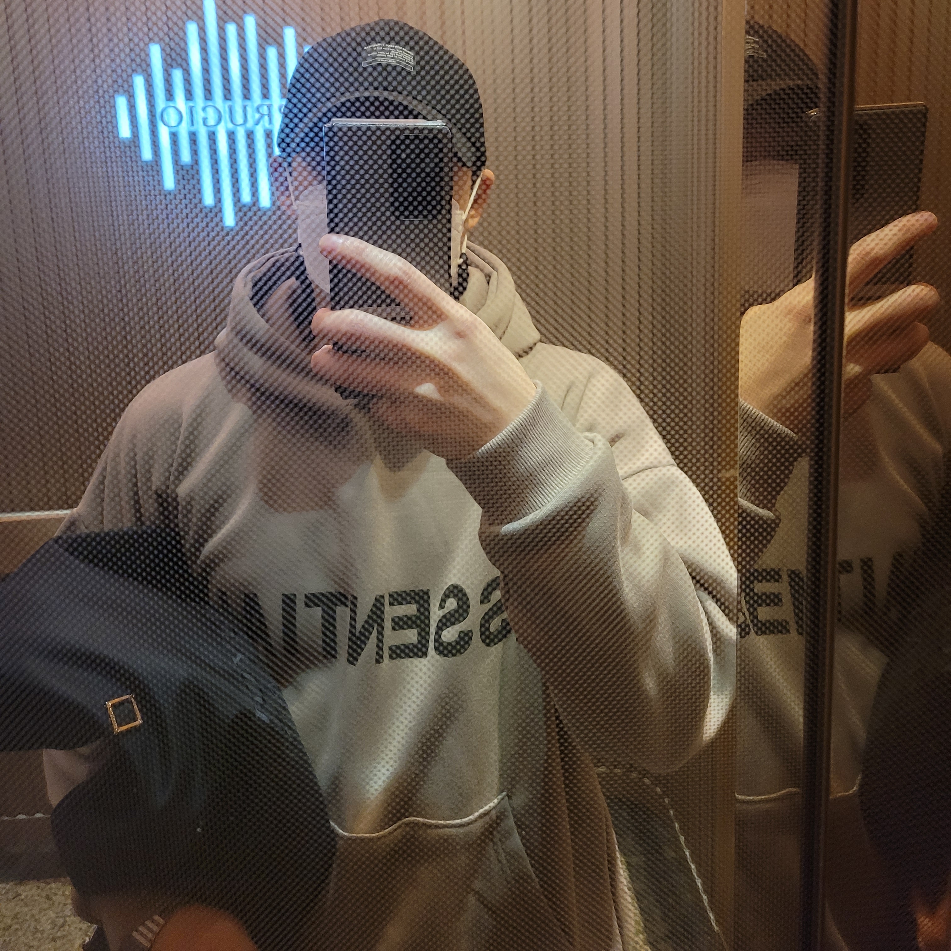 Nike x Peaceminusone Air Force 1 Low Para-Noise 2.0, Essentials 3D Silicon Applique Pullover Hoodie Cement - 20FW 착용 스타일 - 4