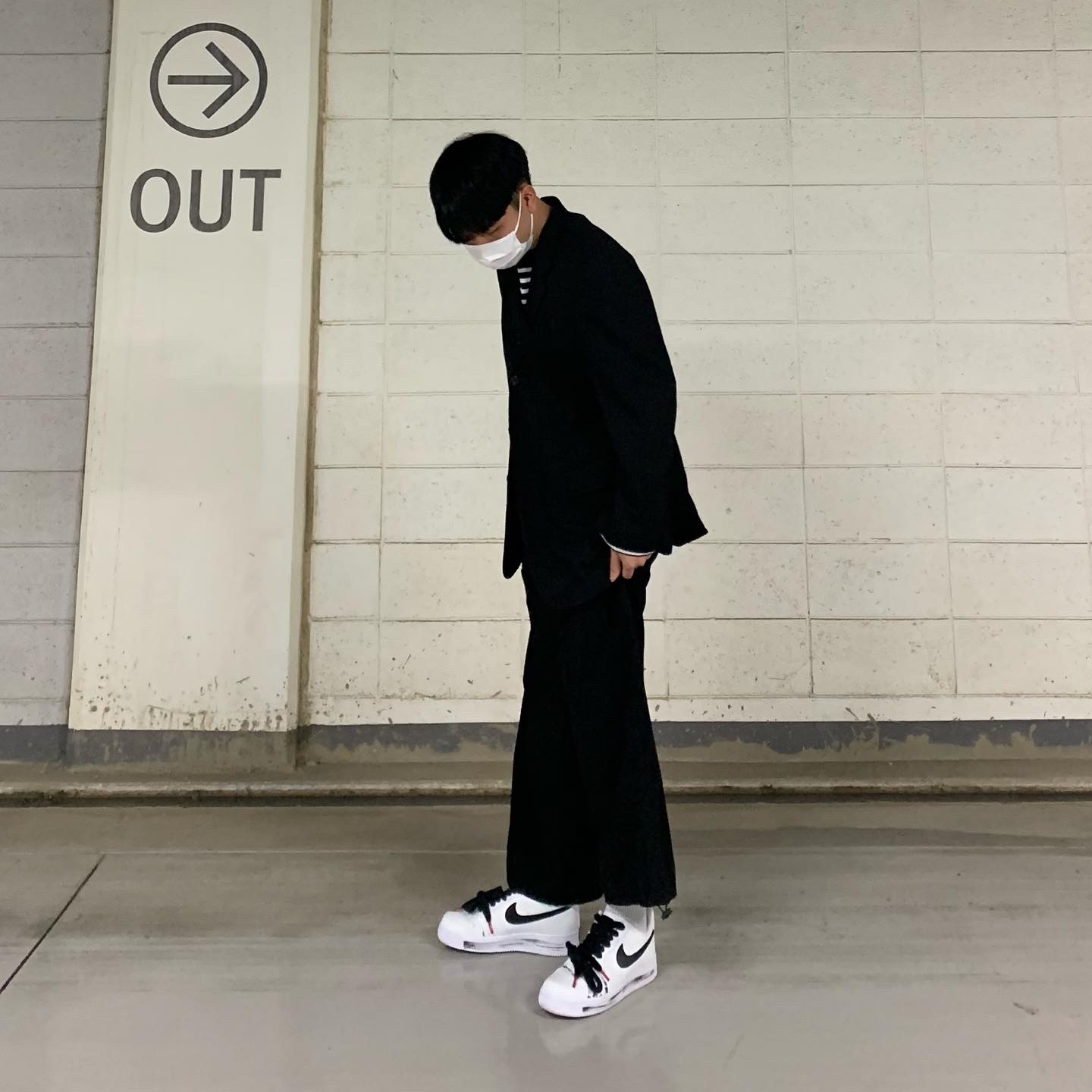 Nike x Peaceminusone Air Force 1 Low Para-Noise 2.0 착용 스타일