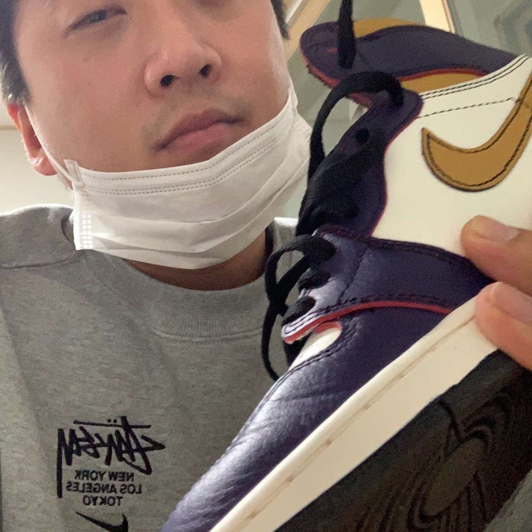Jordan 1 Retro High OG Defiant SB LA to Chicago, Nike x Stussy NRG ZR Fleece Crewneck Heather Grey - US/EU 착용 스타일