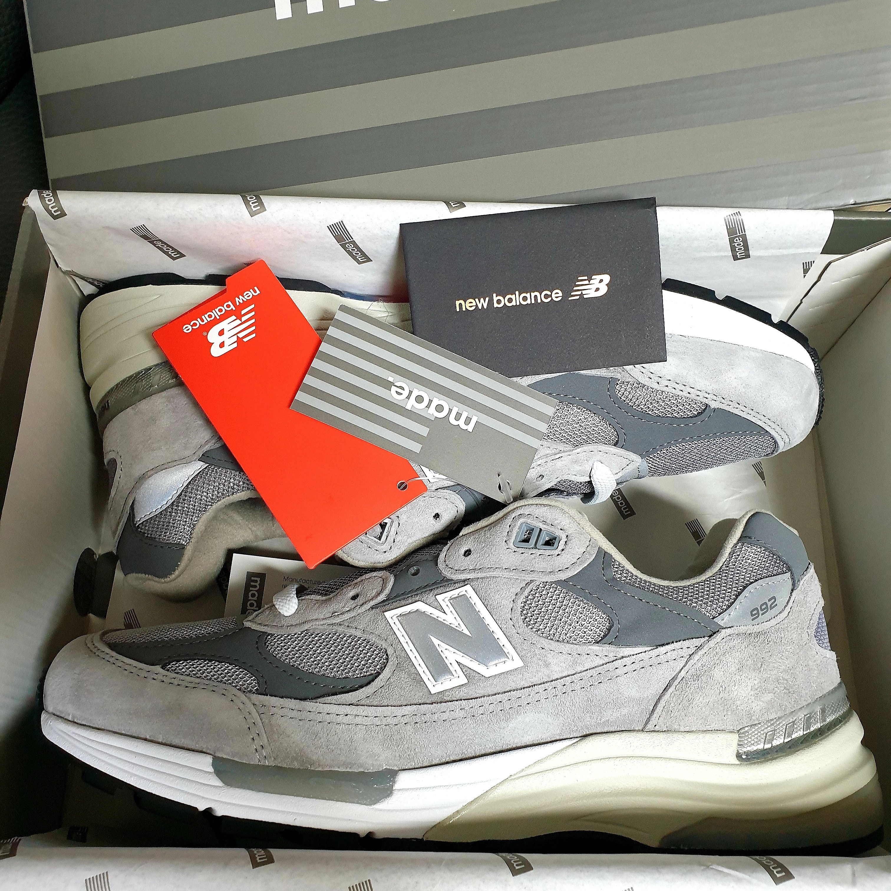 New Balance 992 Made in USA Grey - D Standard 착용 스타일