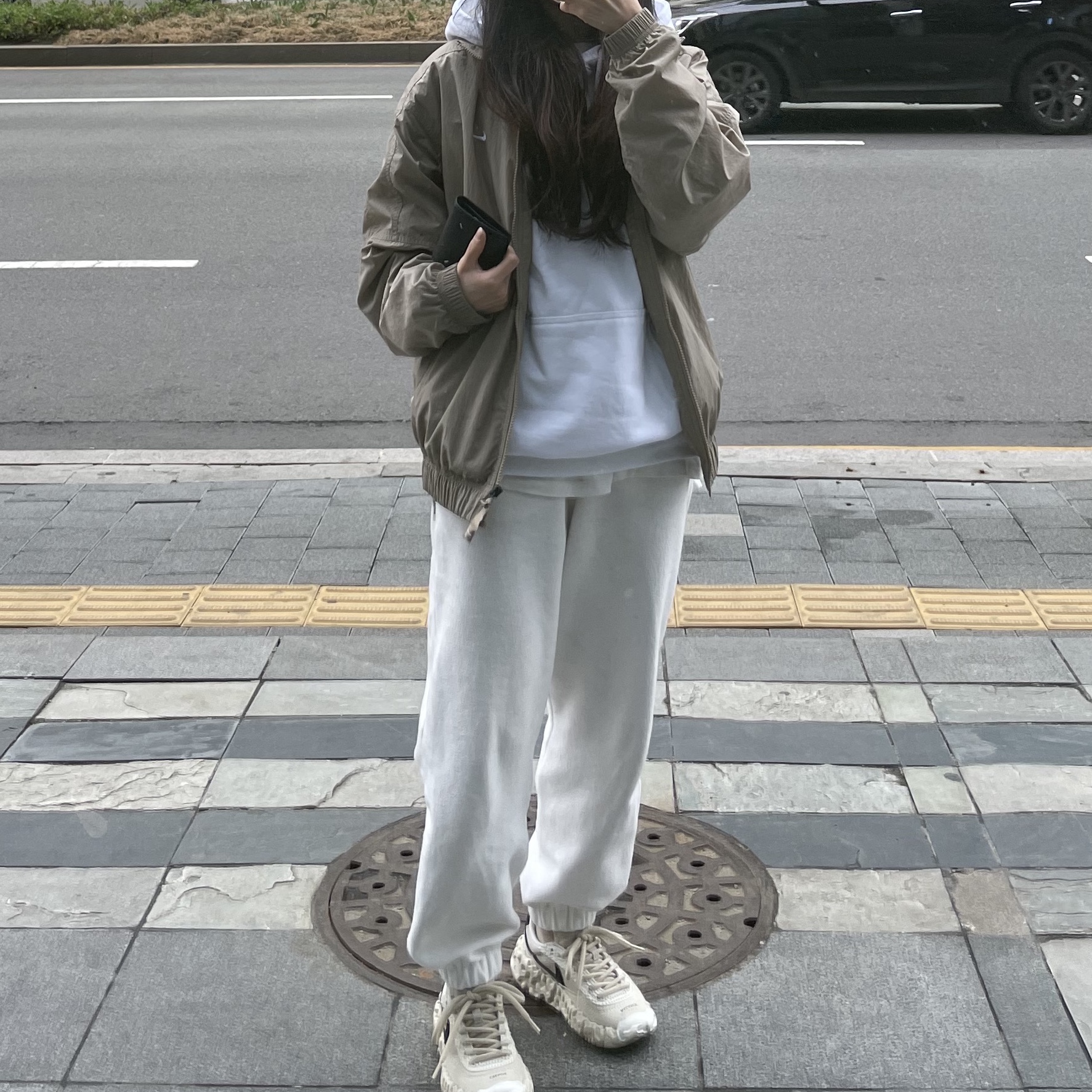 Nike M NRG Track Jacket Khaki, Nike x Undercover Overbreak SP Overcast 착용 스타일