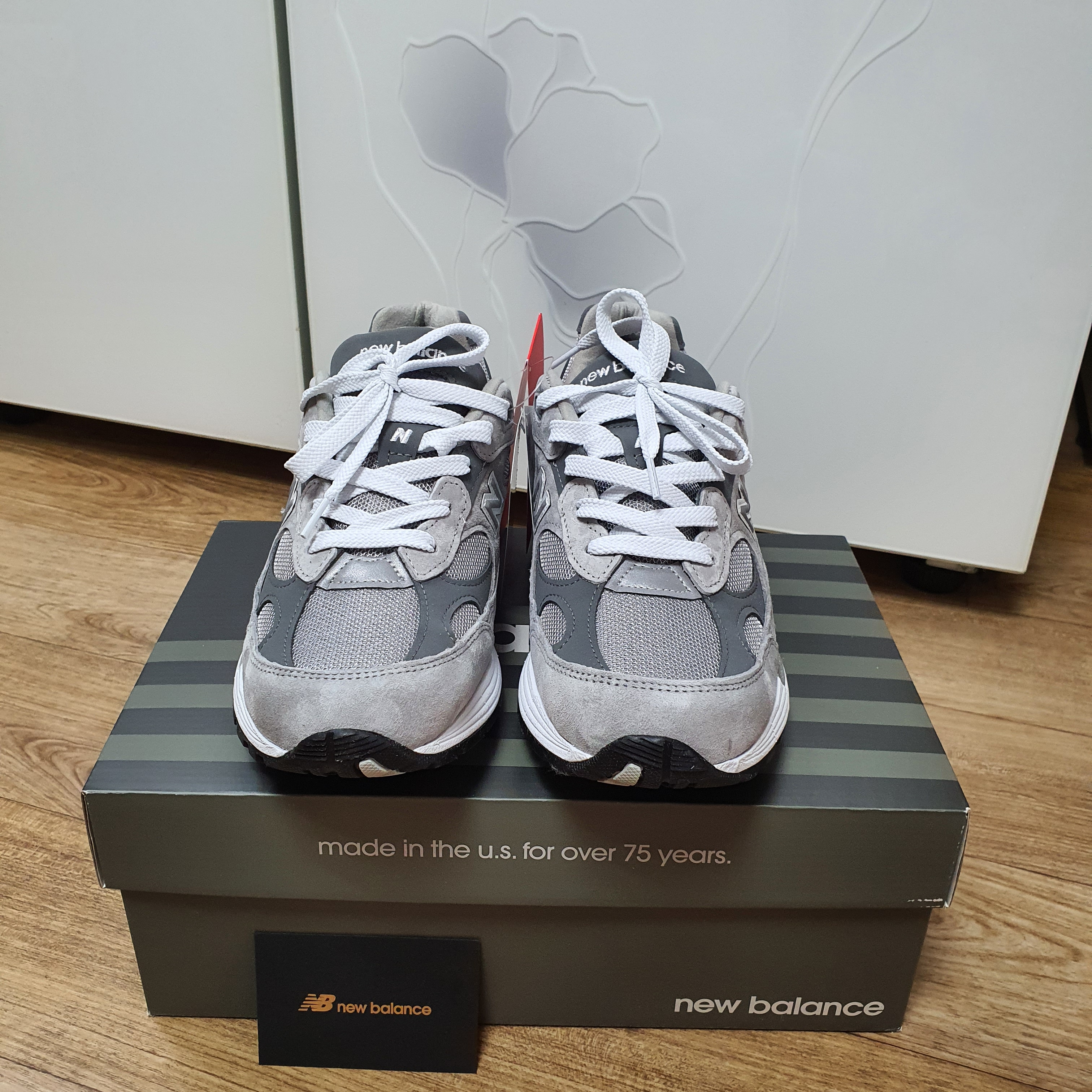 New Balance 992 Made in USA Grey - D Standard 착용 스타일 - 2