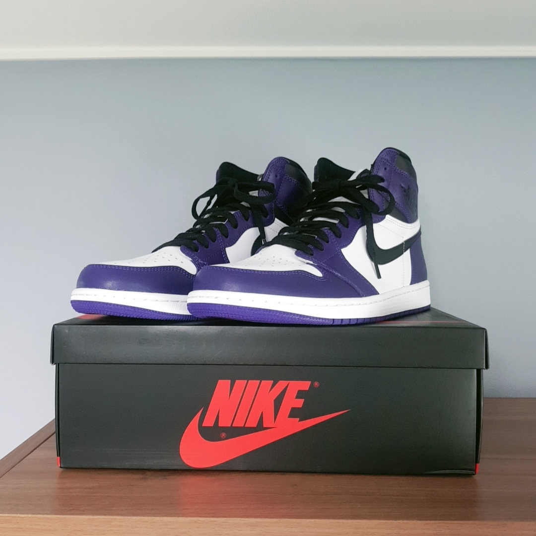 Jordan 1 Retro High OG Court Purple 2020 착용 스타일 - 1