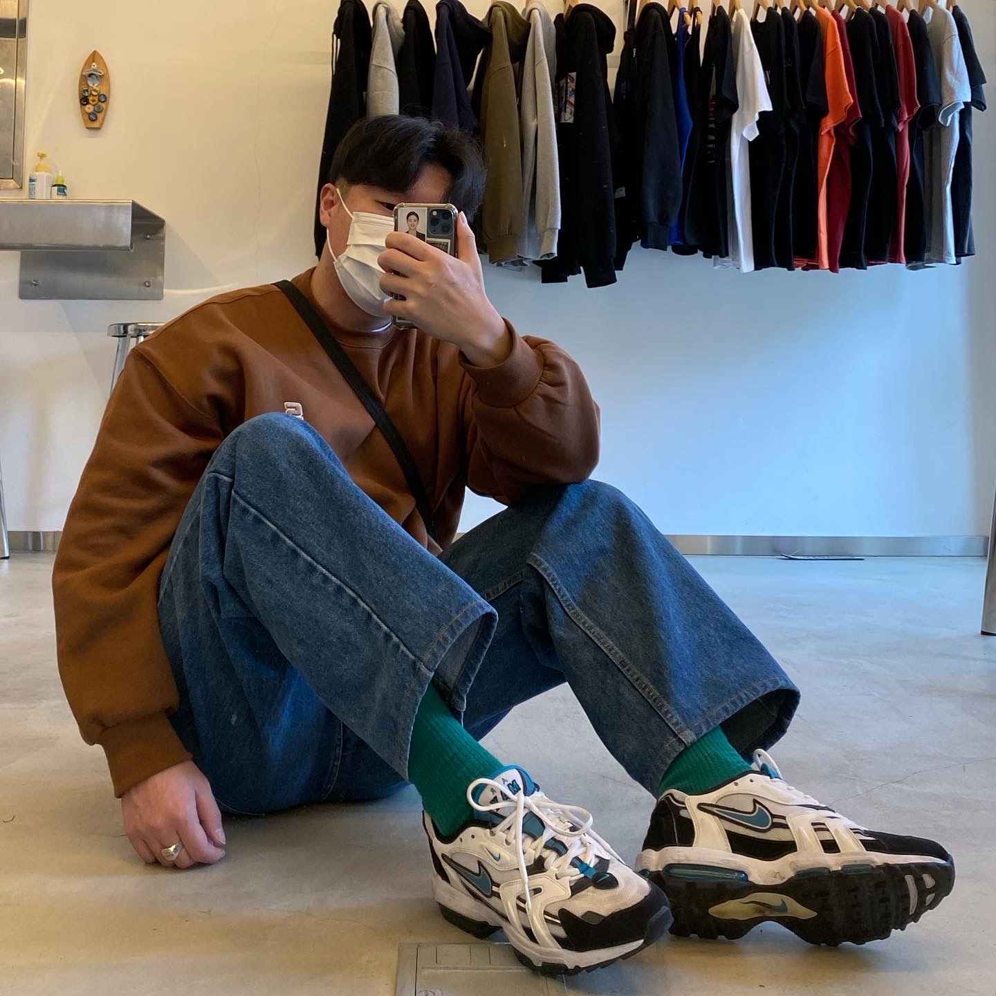Nike Air Max 96 II XX Mystic Teal 착용 스타일 - 2