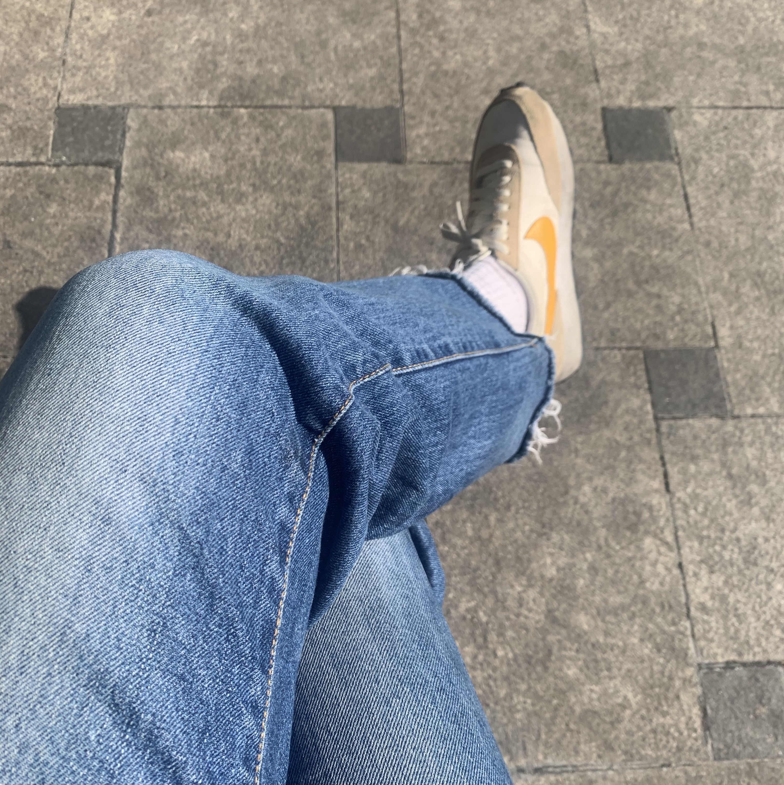 (W) Nike Daybreak Pale Ivory 착용 스타일