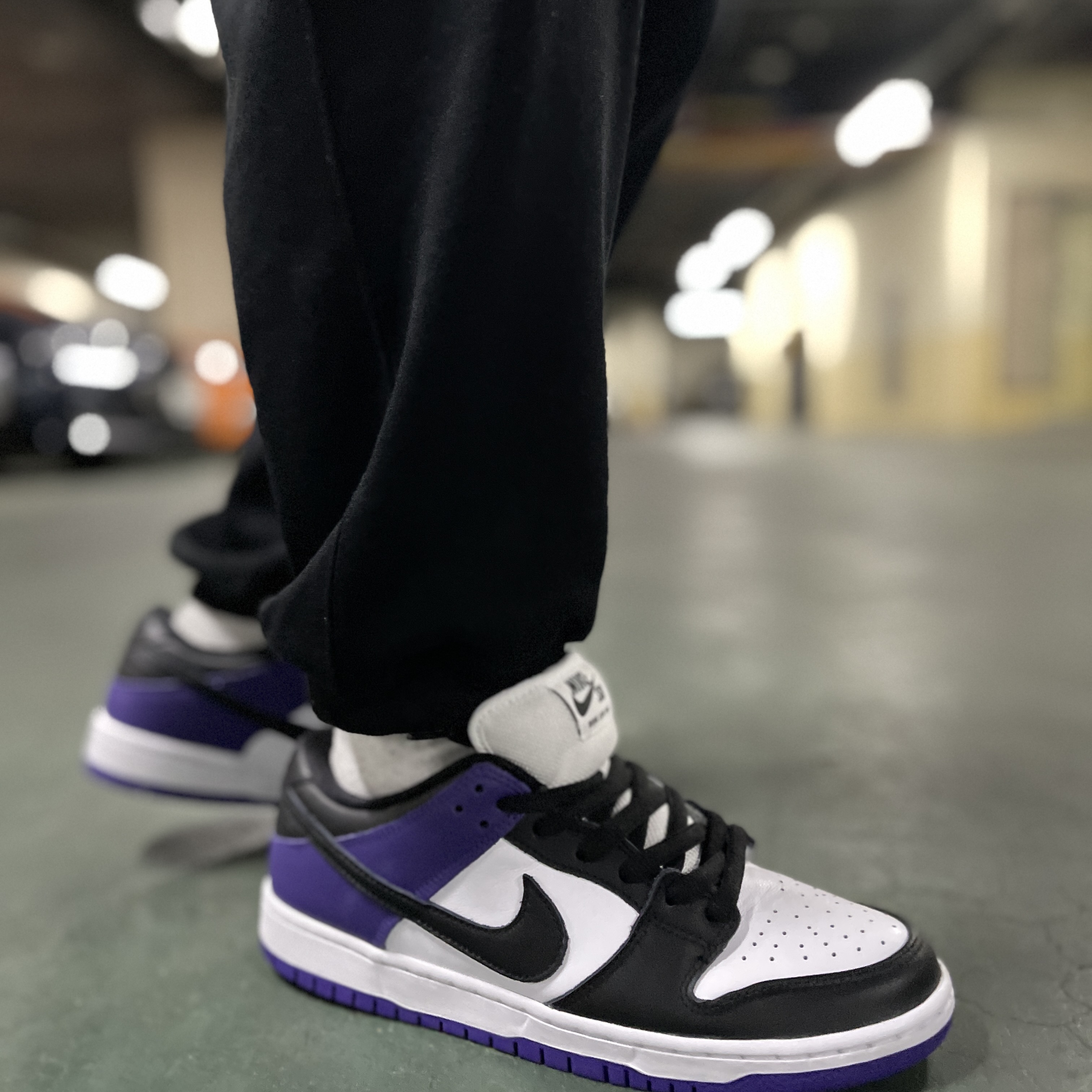 Nike SB Dunk Low Pro Court Purple 착용 스타일 - 1