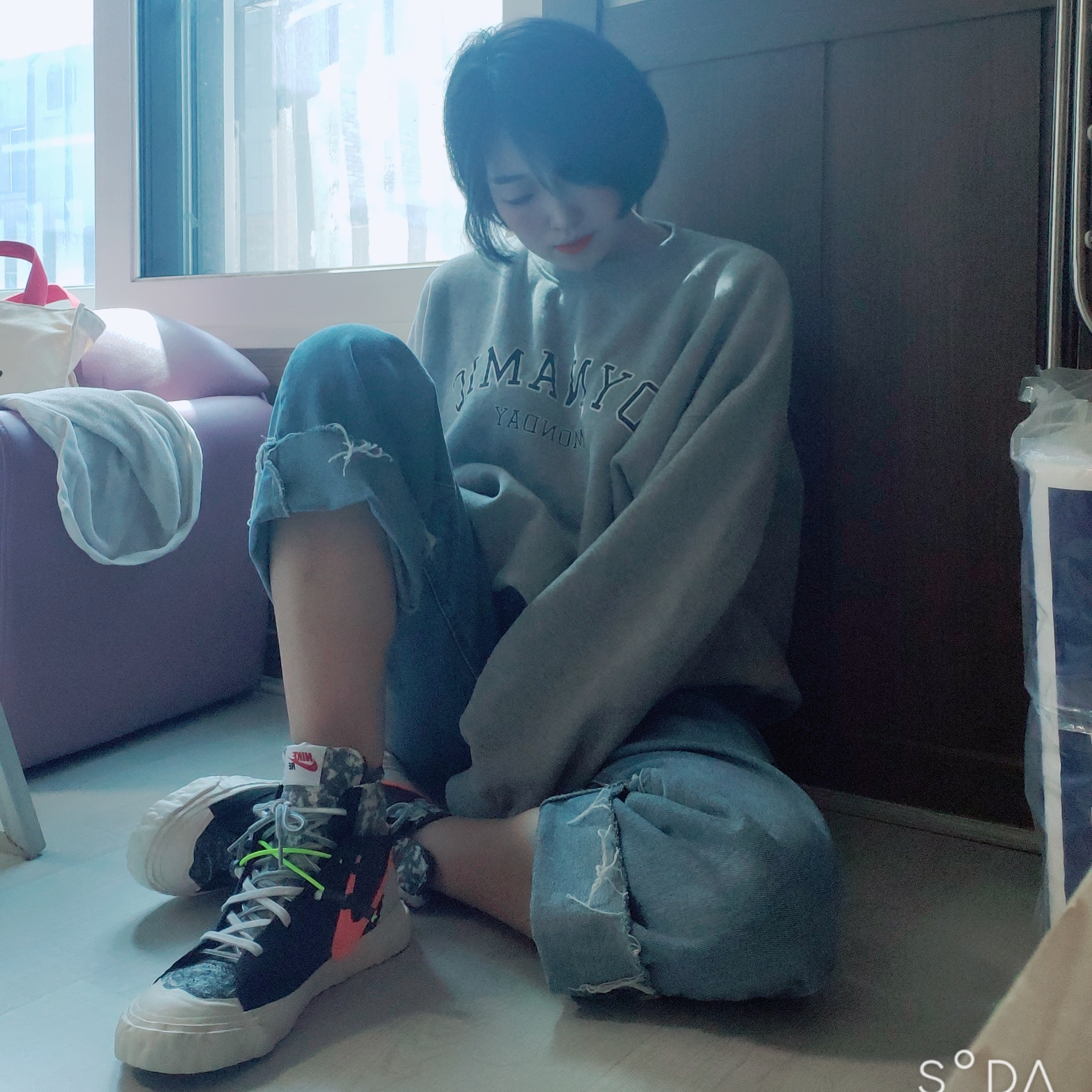 Nike x Readymade Blazer Mid Black 착용 스타일