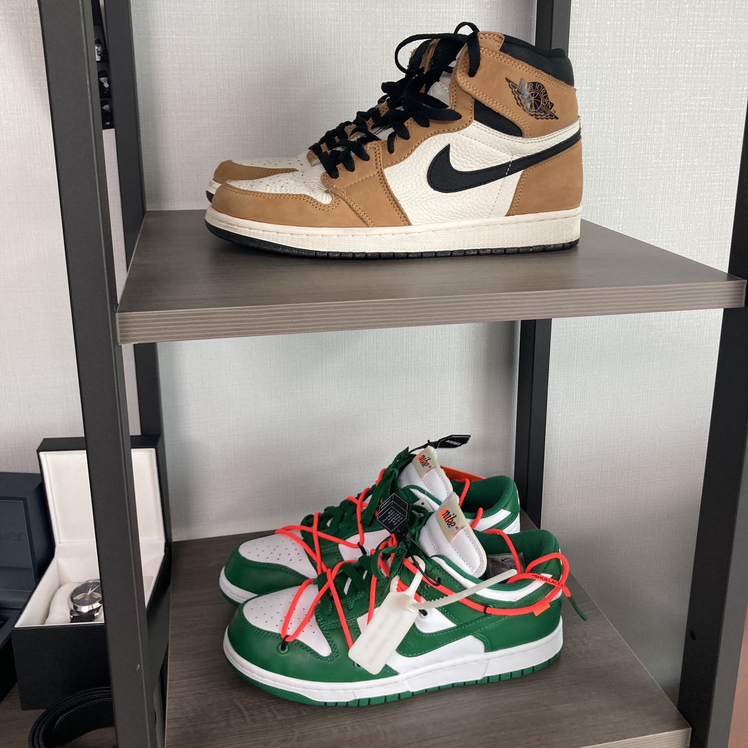 Nike x Off-White Dunk Low Pine Green 착용 스타일