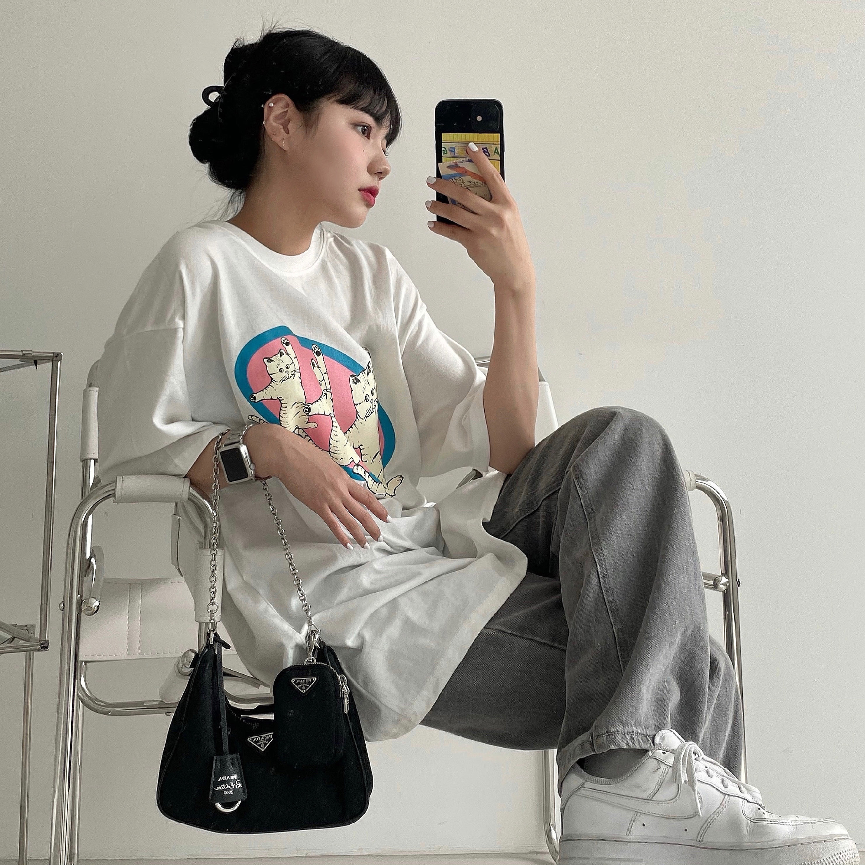 Nike Air Force 1 '07 Low White 착용 스타일