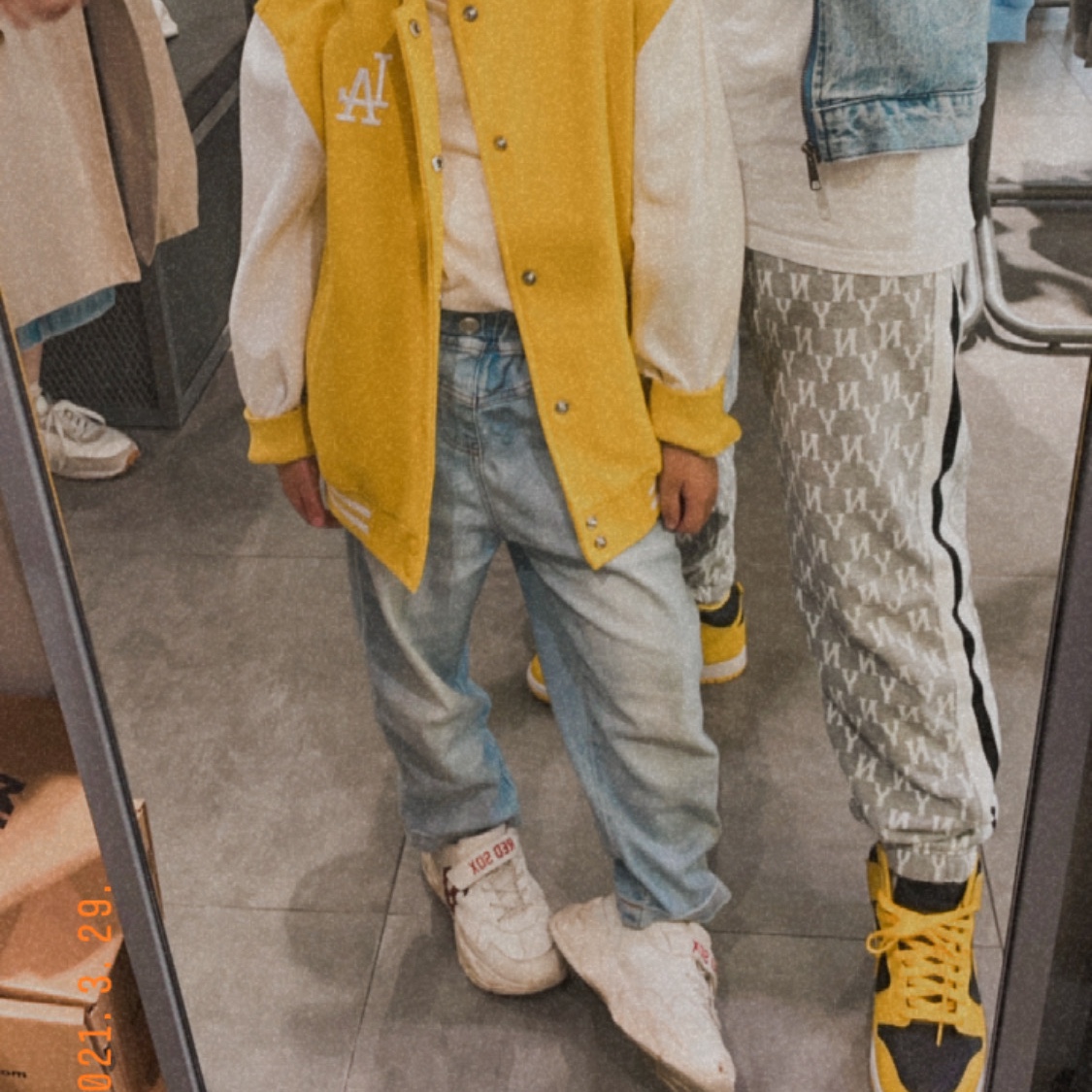 Nike Dunk High SP Varsity Maize 착용 스타일 - 2