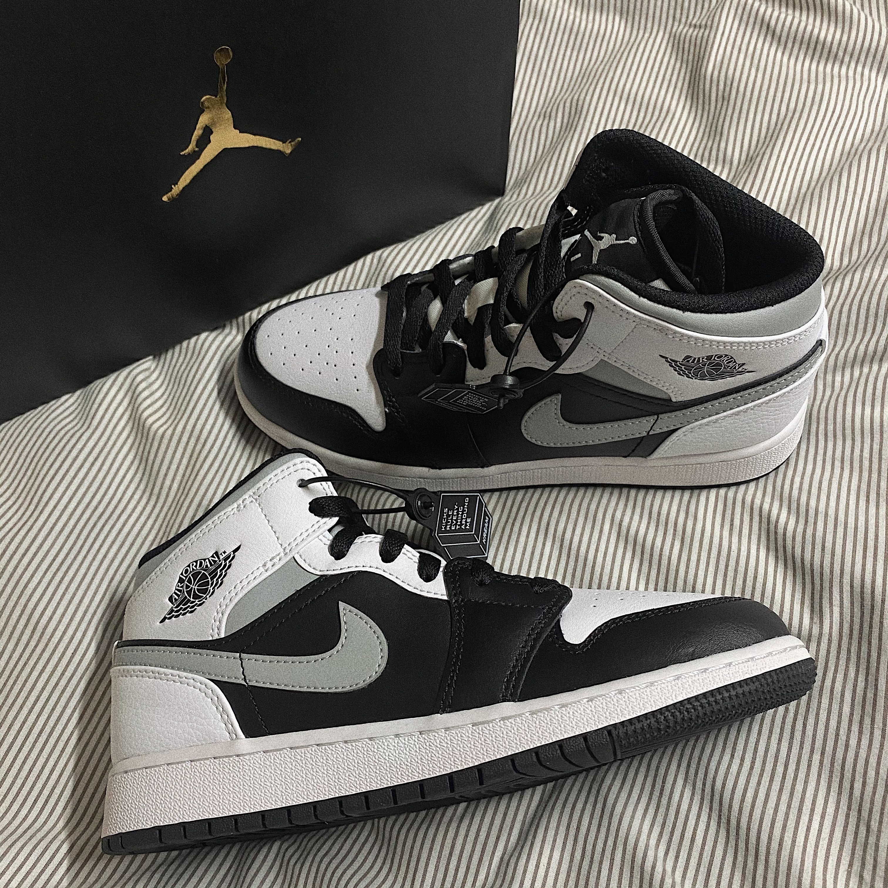 (GS) Jordan 1 Mid White Shadow 착용 스타일