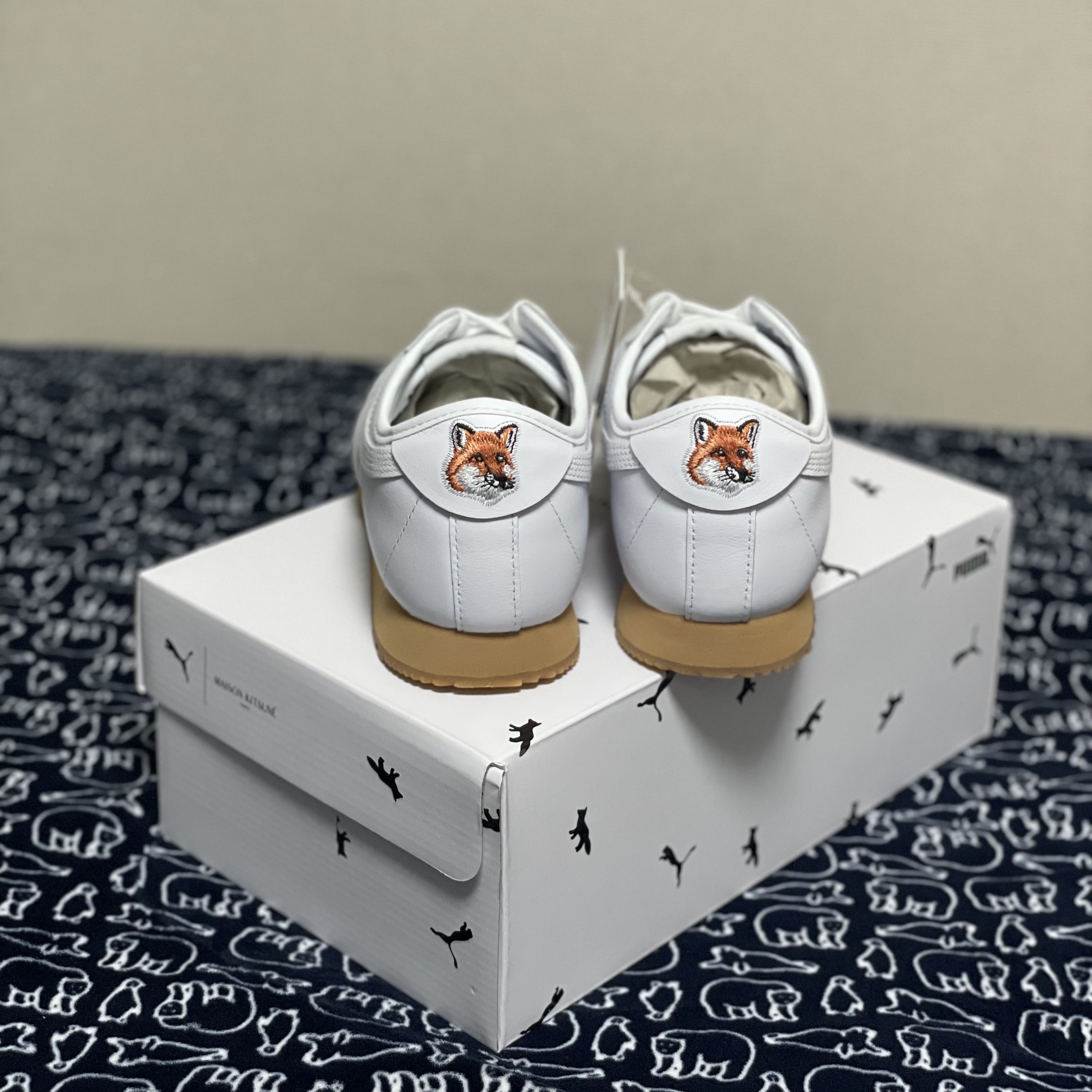 Puma x Maison Kitsune Roma White 착용 스타일 - 3