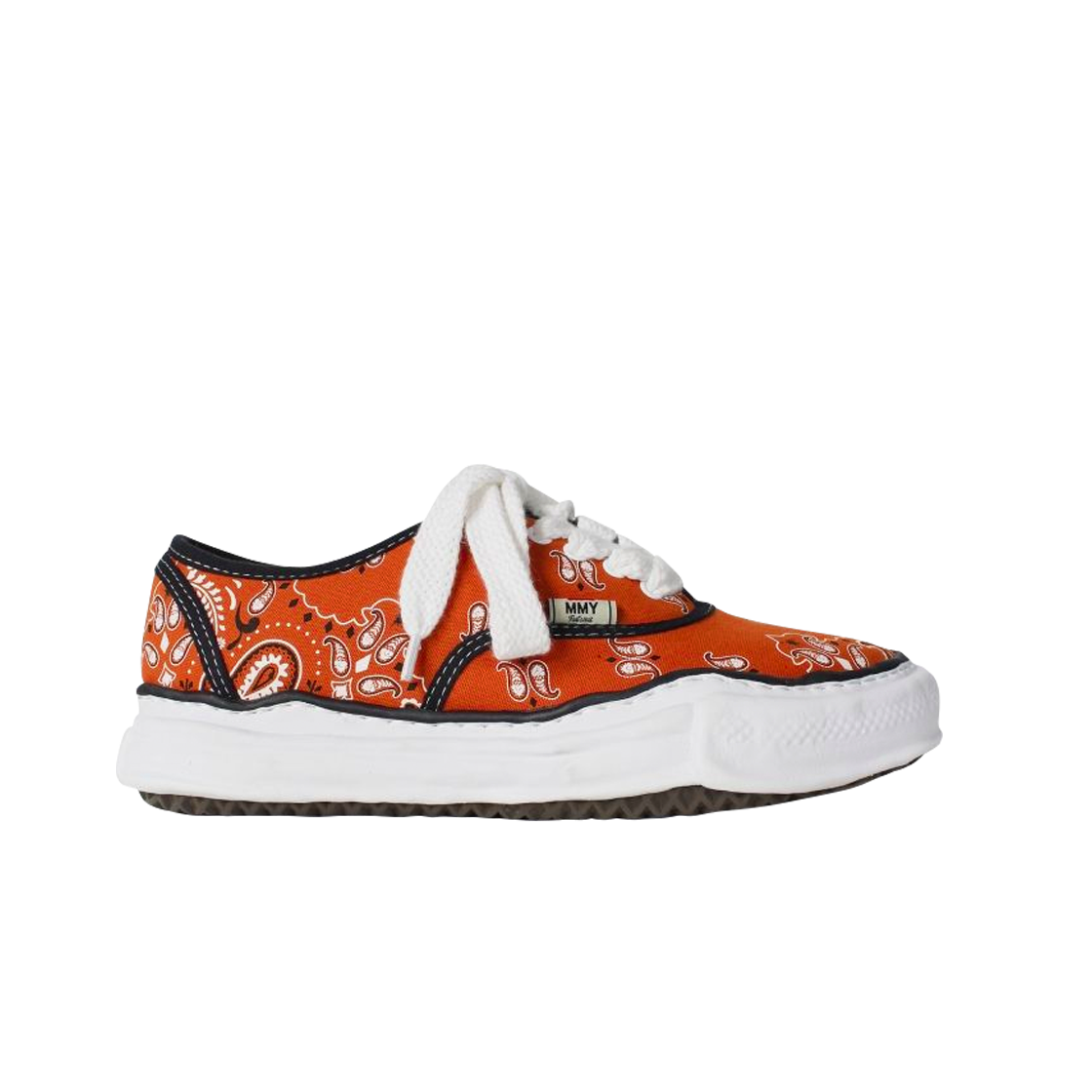 메종 미하라 야스히로 베이커 OG 솔 반다나 로우탑 스니커즈 오렌지