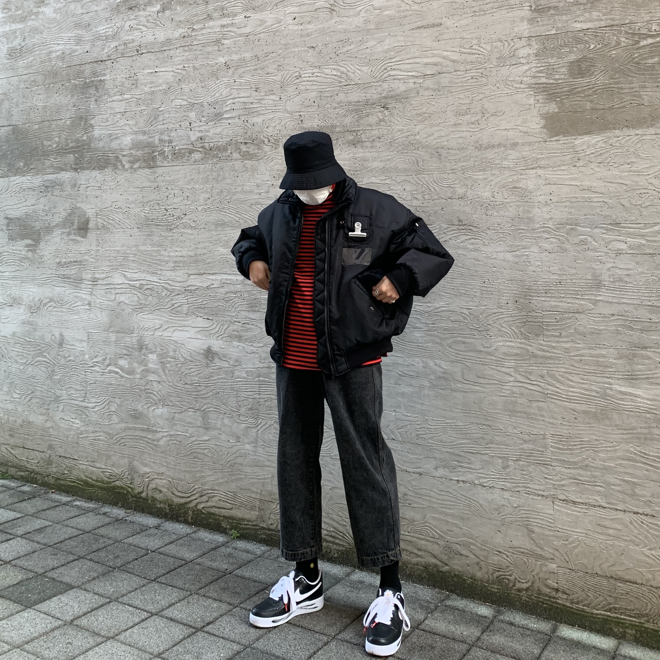 Nike x Peaceminusone Air Force 1 Low Para-Noise 착용 스타일 - 2