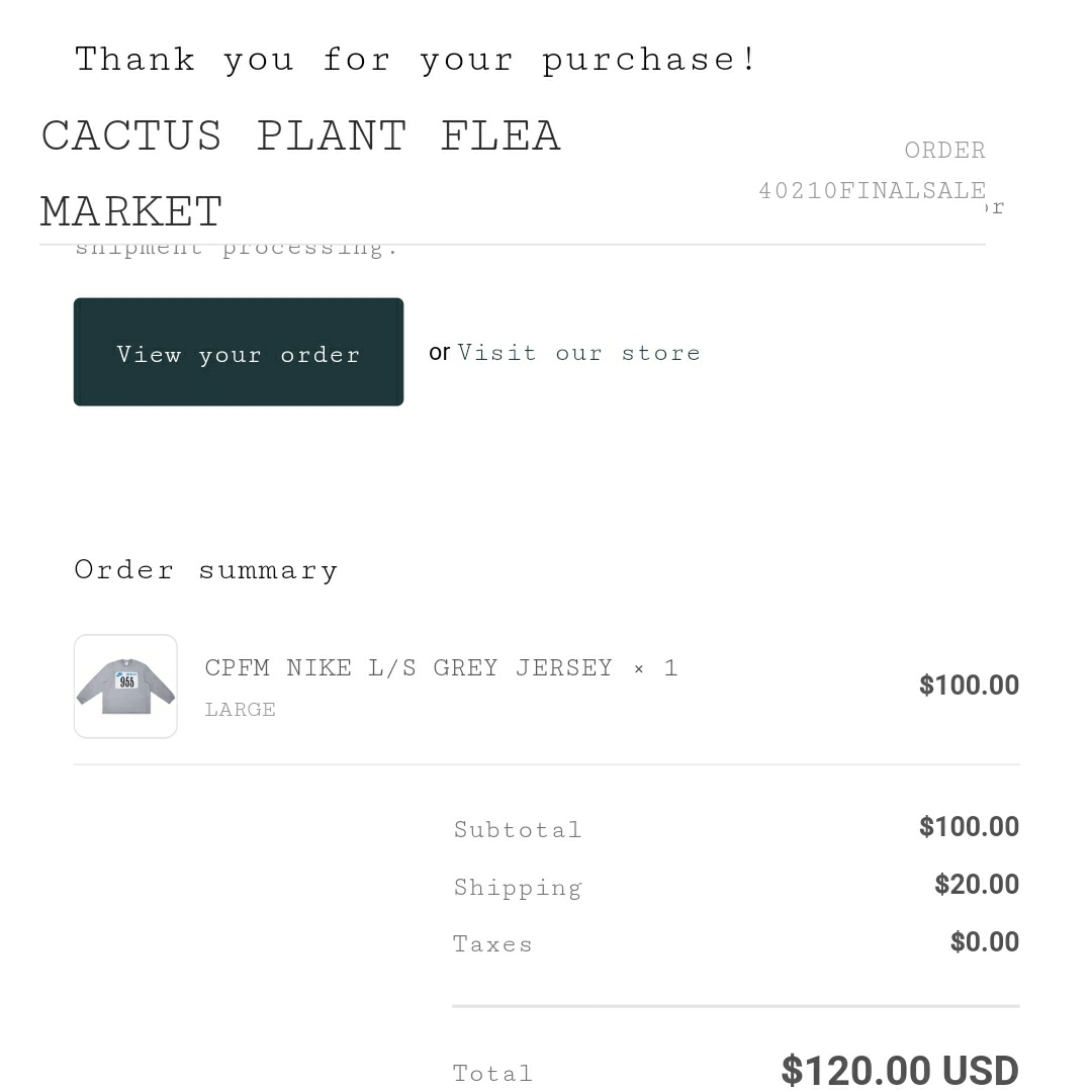 Nike x Cactus Plant Flea Market L/S Jersey Grey - US/EU 착용 스타일 - 4
