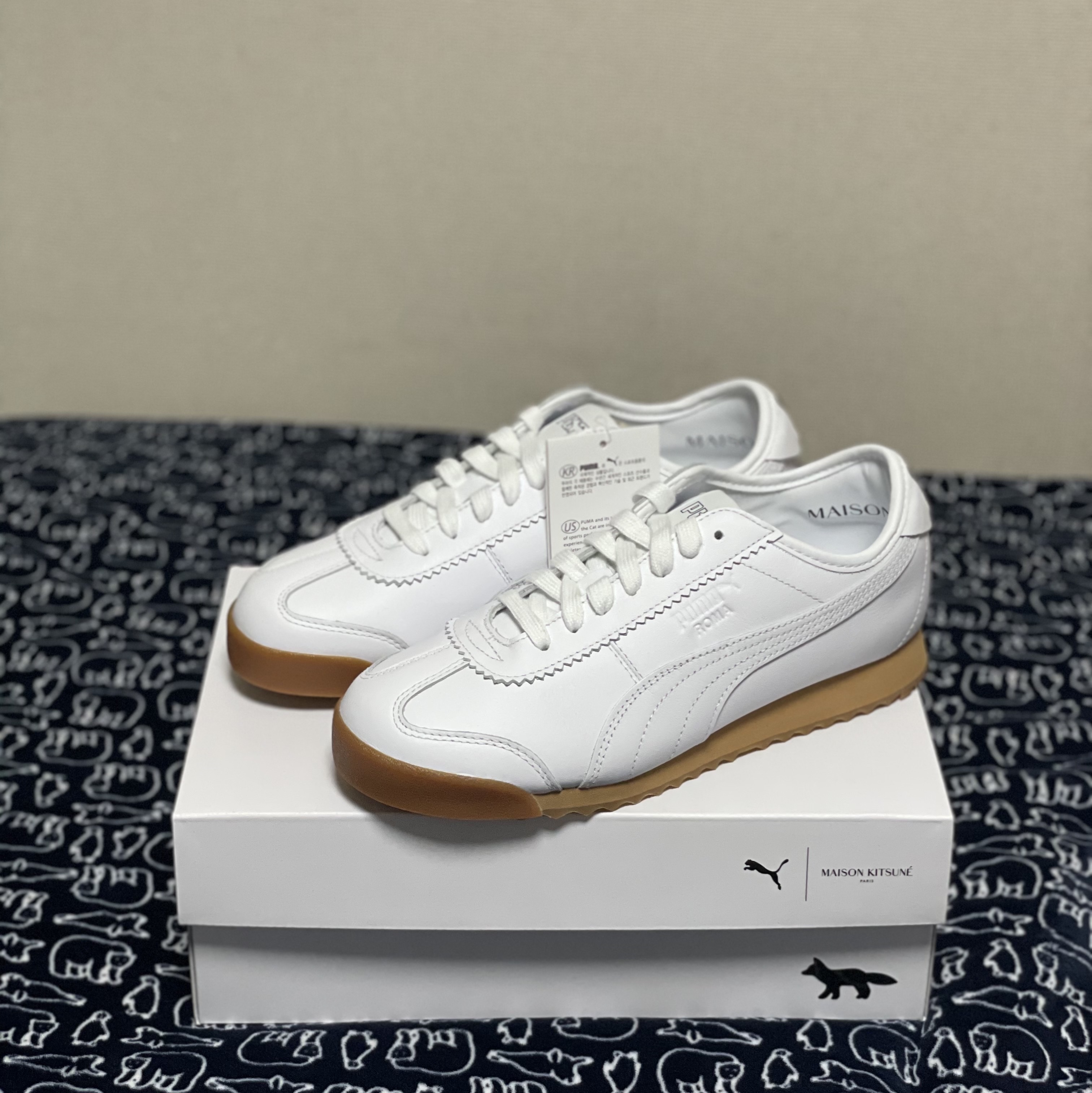 Puma x Maison Kitsune Roma White 착용 스타일 - 2