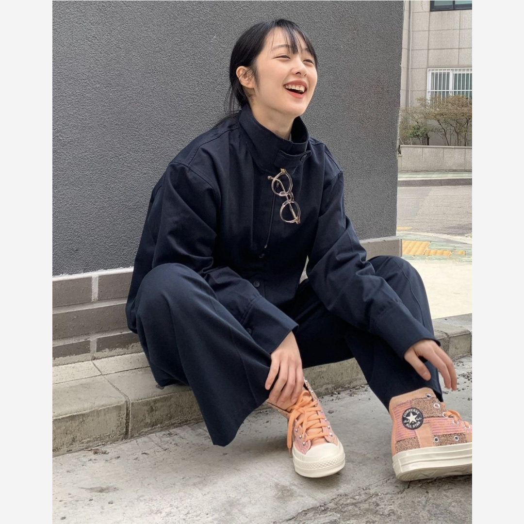 Converse Chuck 70 High Patchwork Peach 착용 스타일 - 3