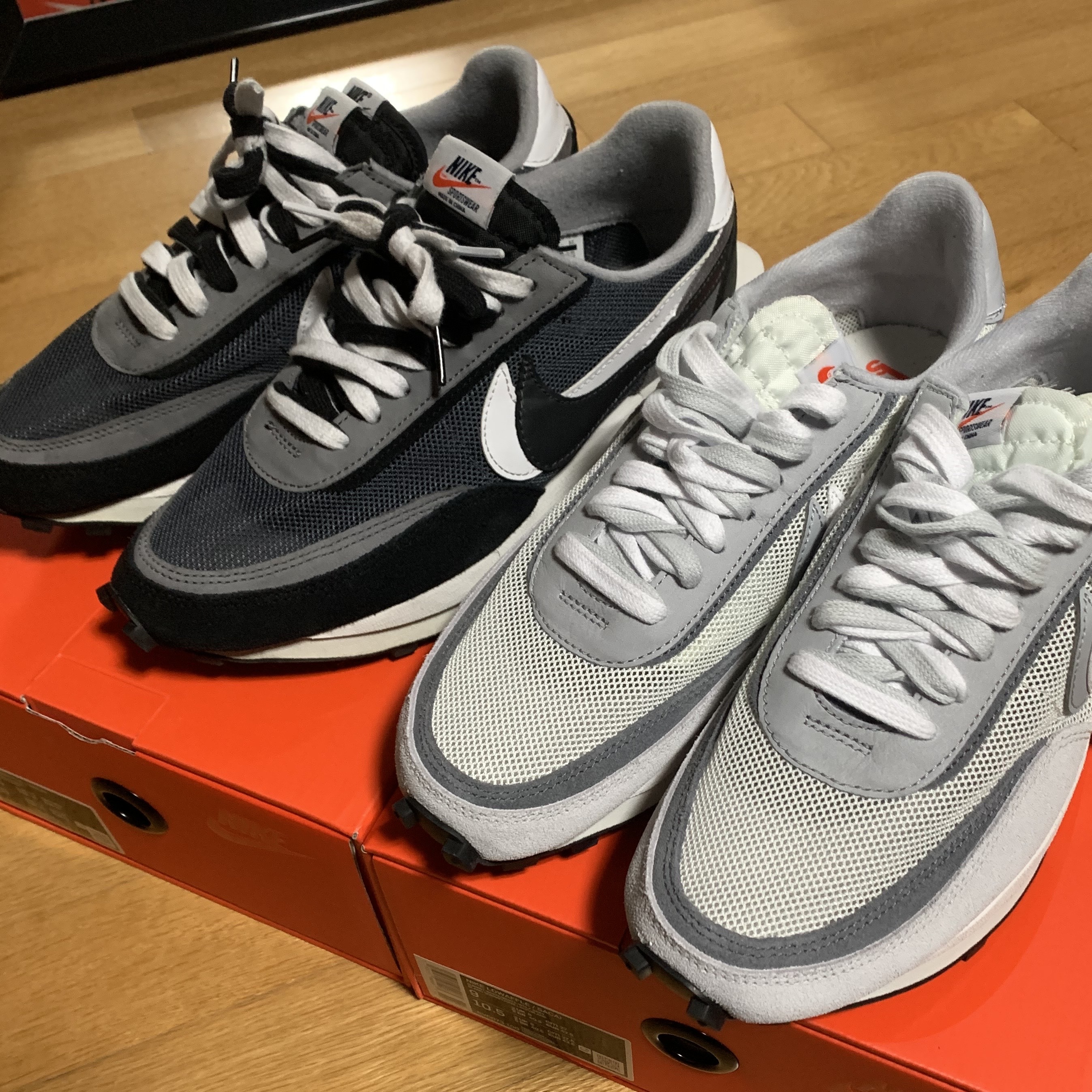 Nike x Sacai LDWaffle Black, Nike x Sacai LDWaffle Summit White 착용 스타일