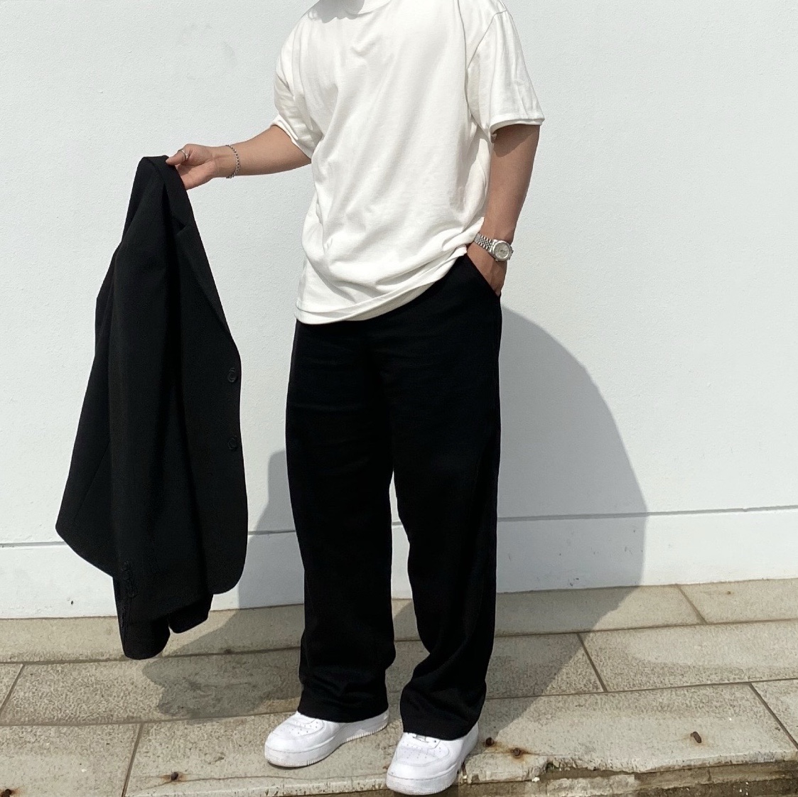 Nike Air Force 1 '07 Low White 착용 스타일
