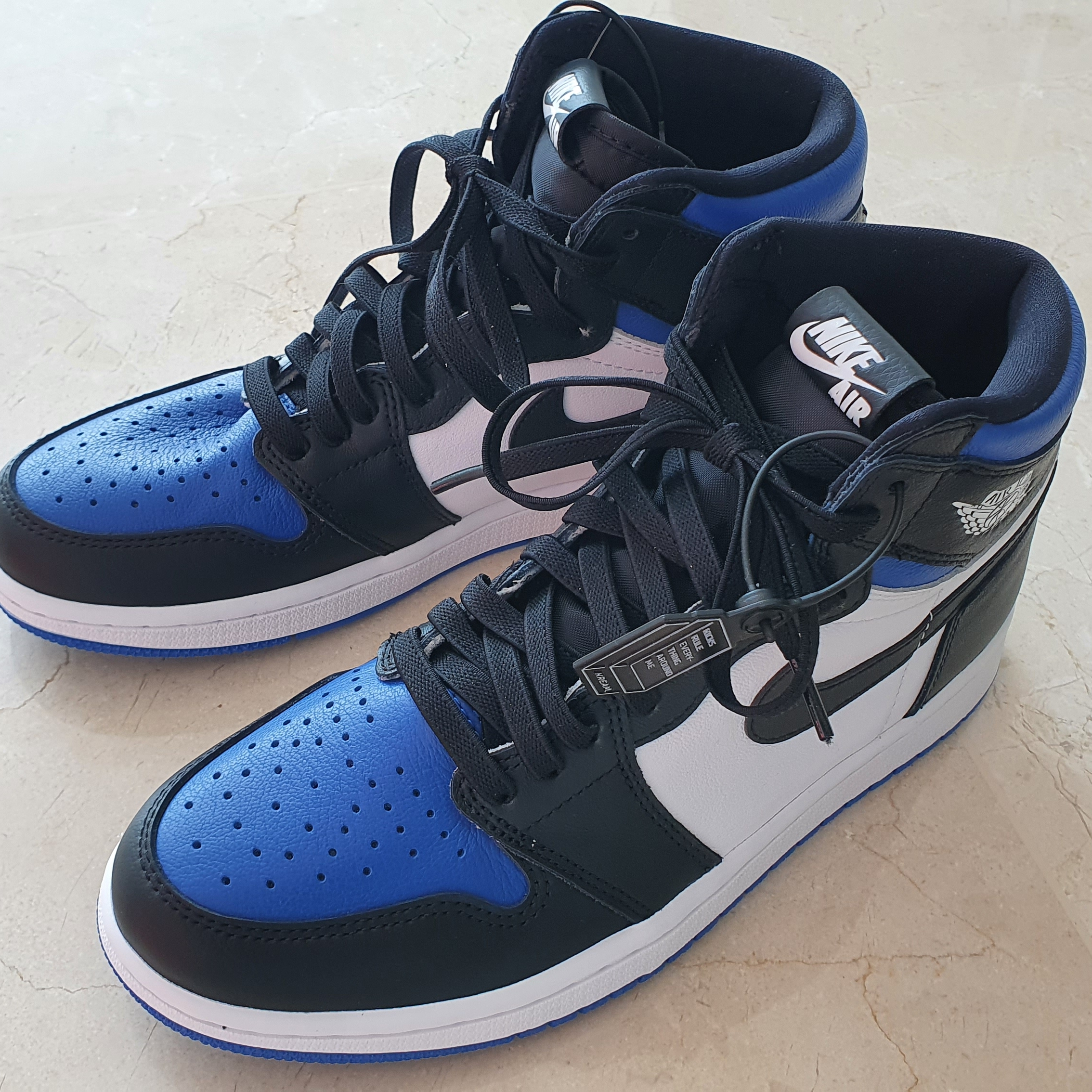 Jordan 1 Retro High OG Royal Toe 착용 스타일 - 1