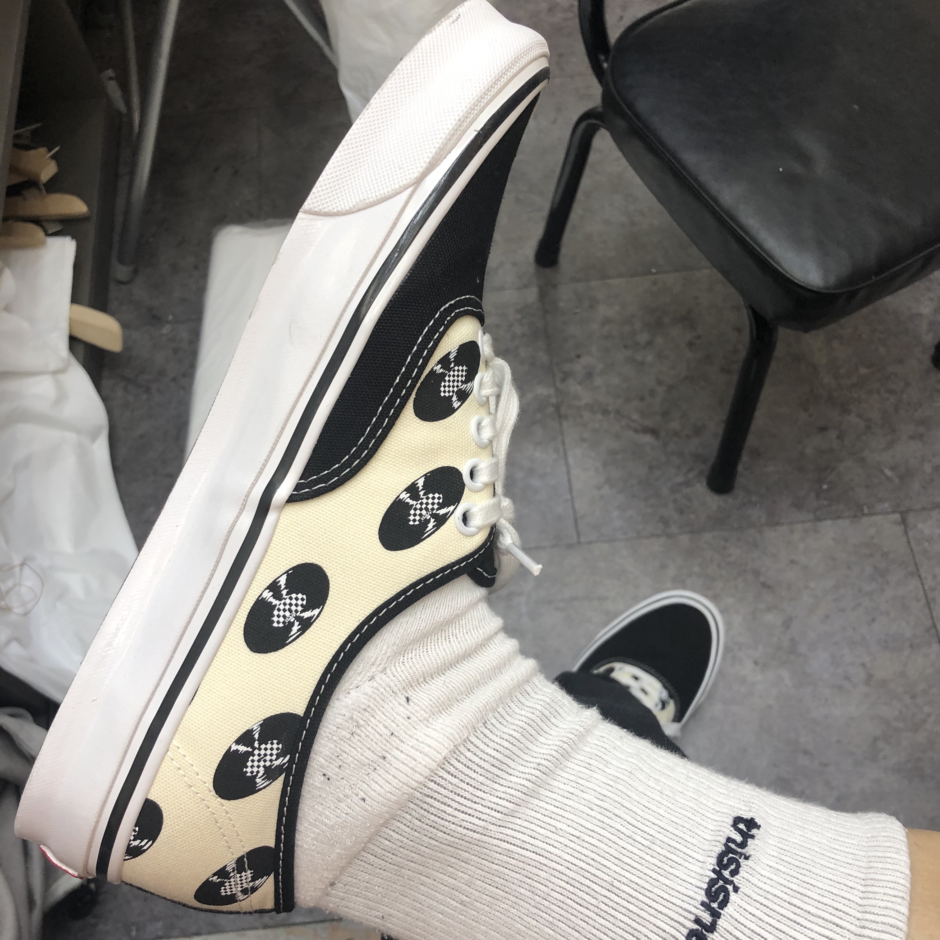 Vans Vault x Wacko Maria OG Authentic LX Classic White 착용 스타일