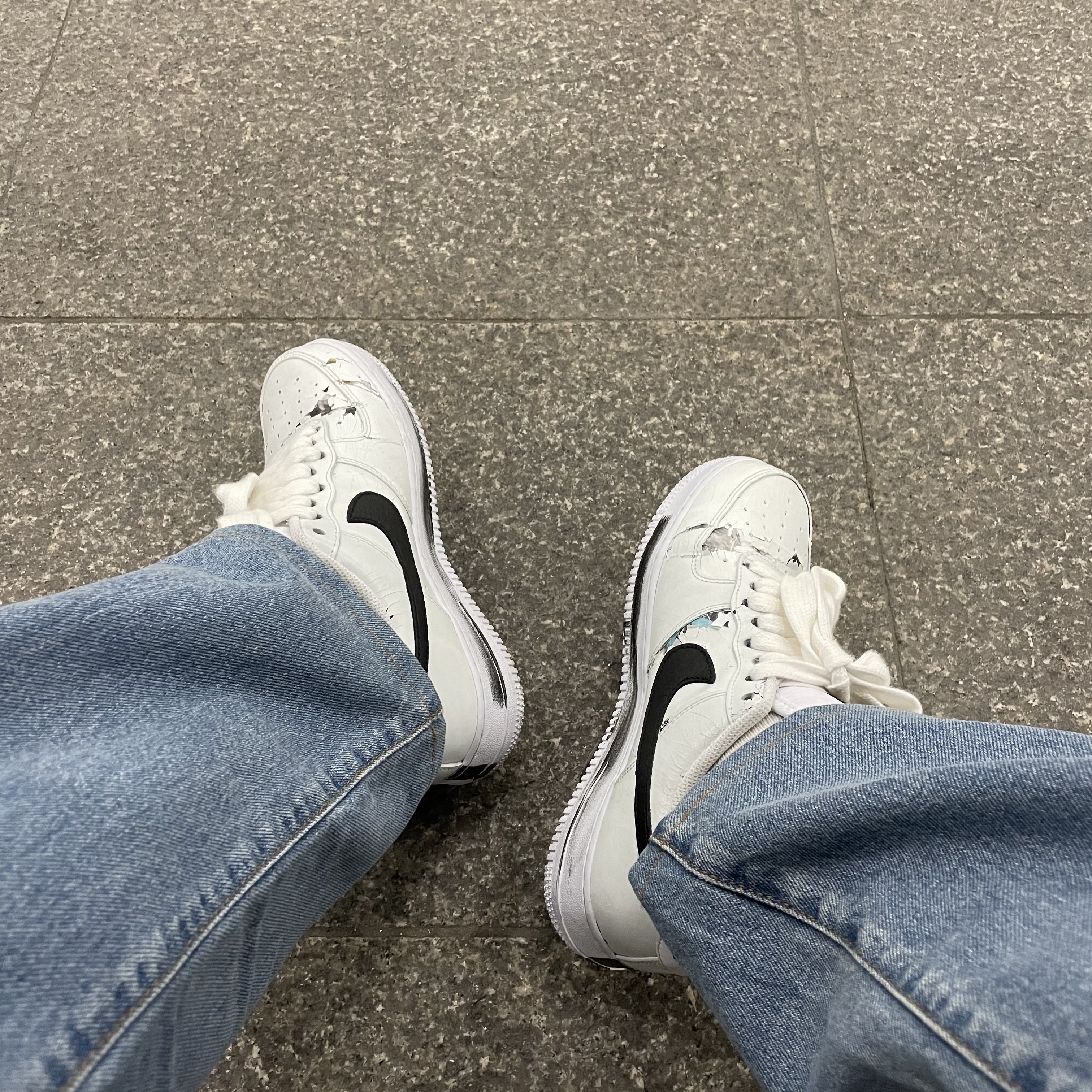 Nike x Peaceminusone Air Force 1 Low Para-Noise 2.0 착용 스타일