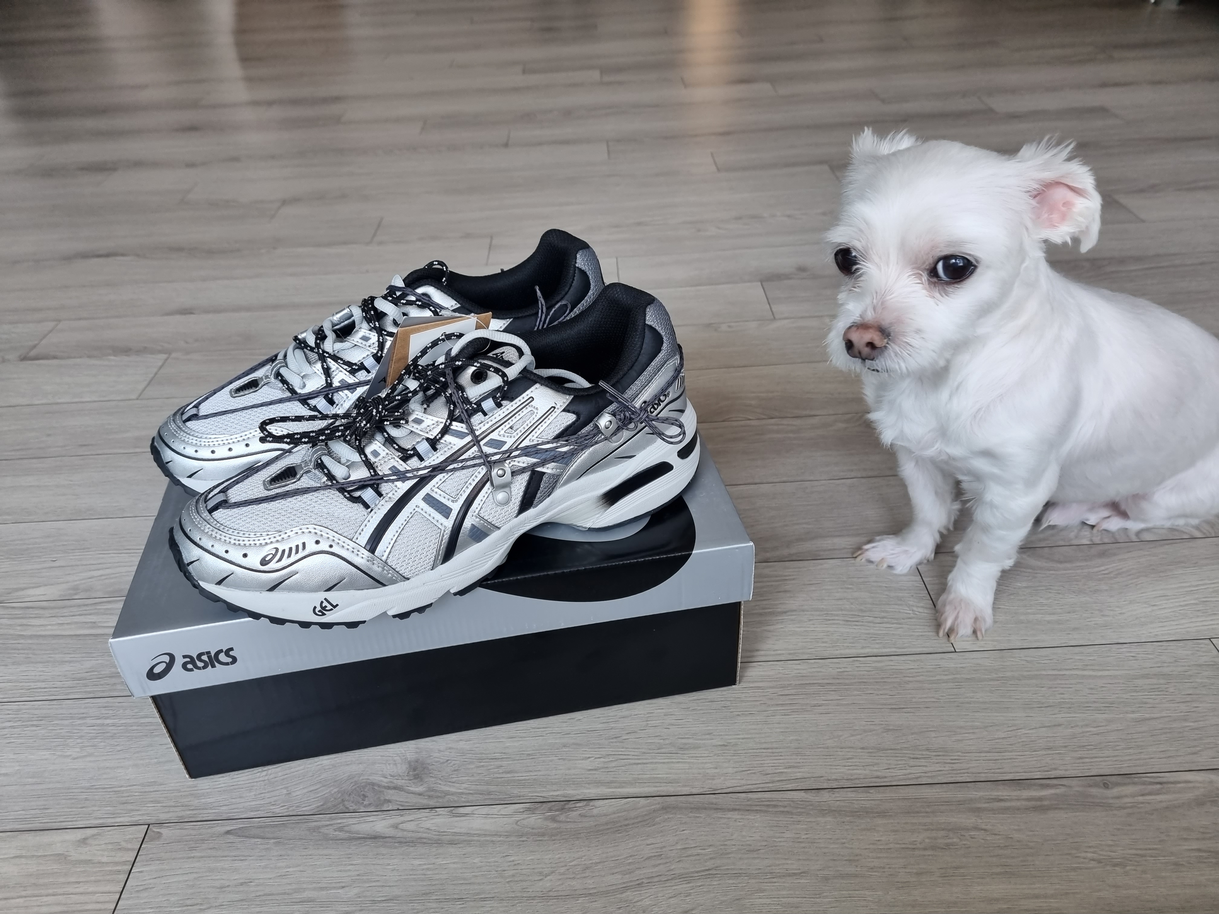 Asics x Andersson Bell Gel-1090 Glacier Grey Silver 착용 스타일