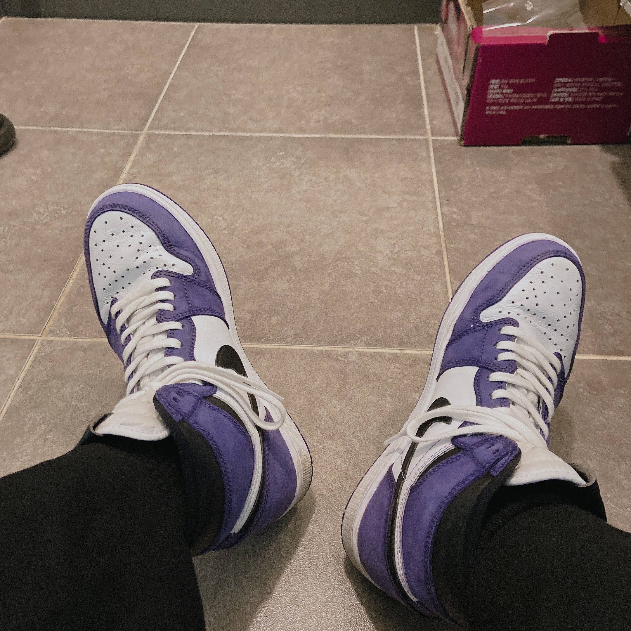Jordan 1 Retro High OG Court Purple 2020 착용 스타일 - 1